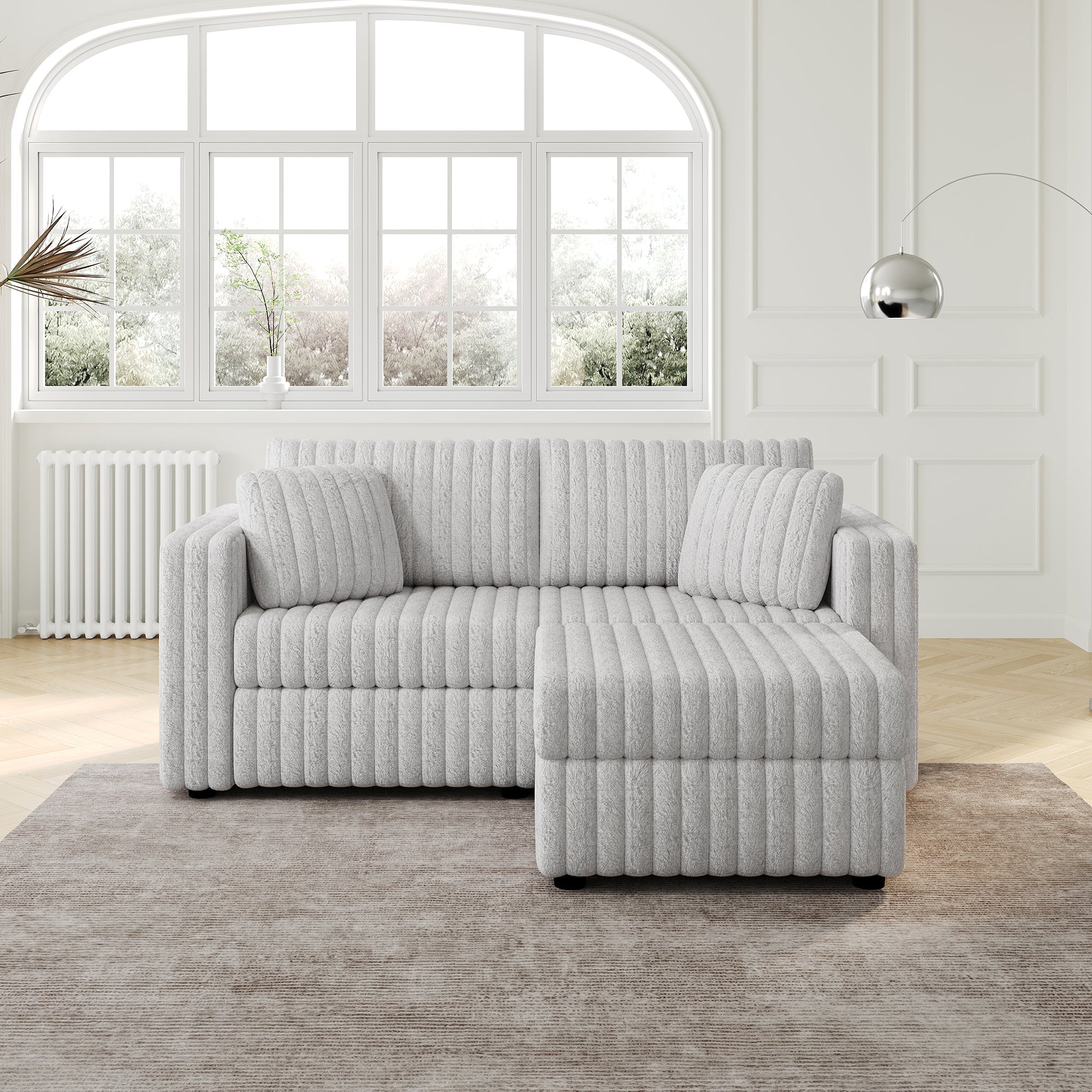 75.6" Soft Modular 2-Person Sofa with Hydraulic Lift