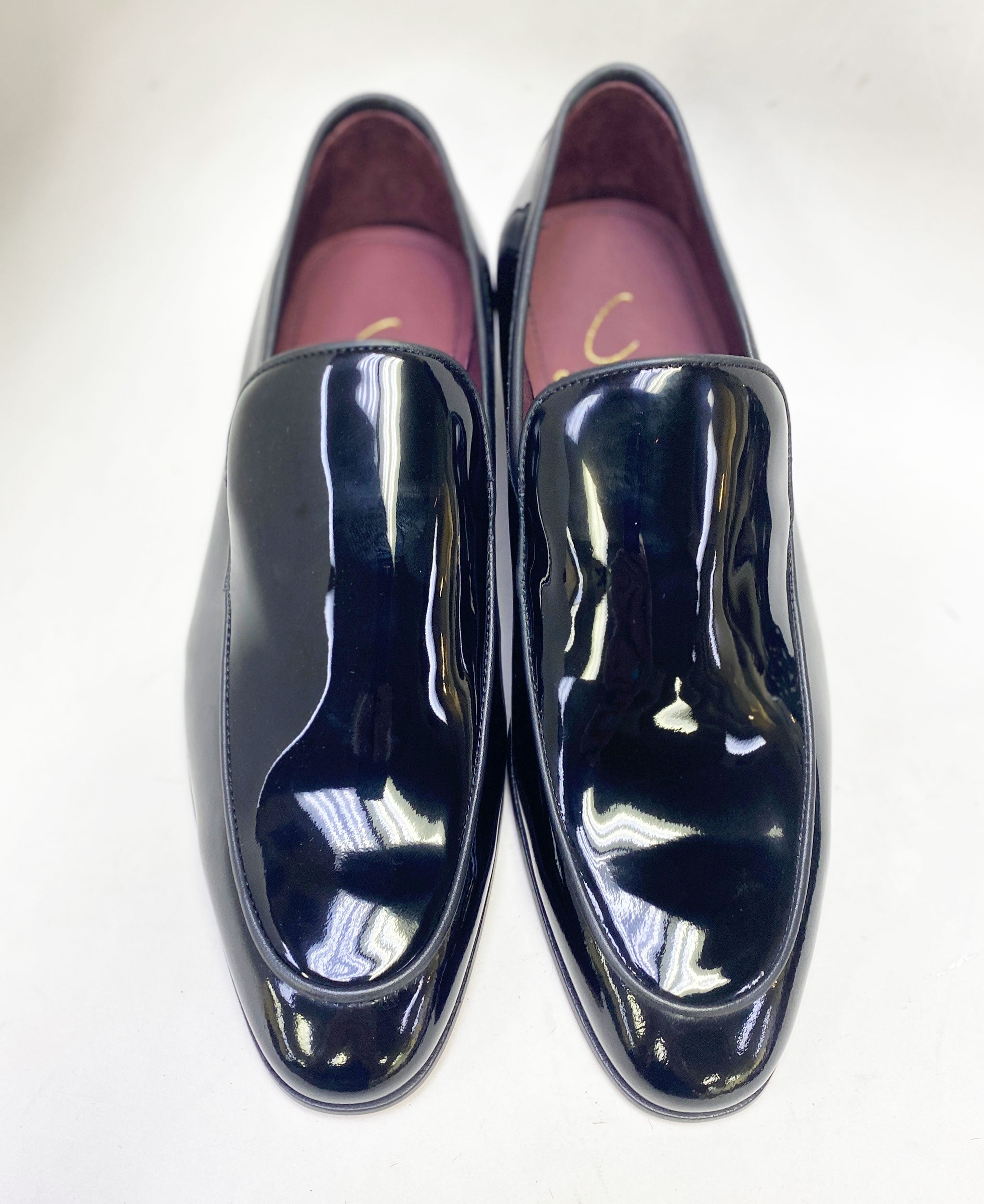 C Collection Patent Leather Loafer - Black