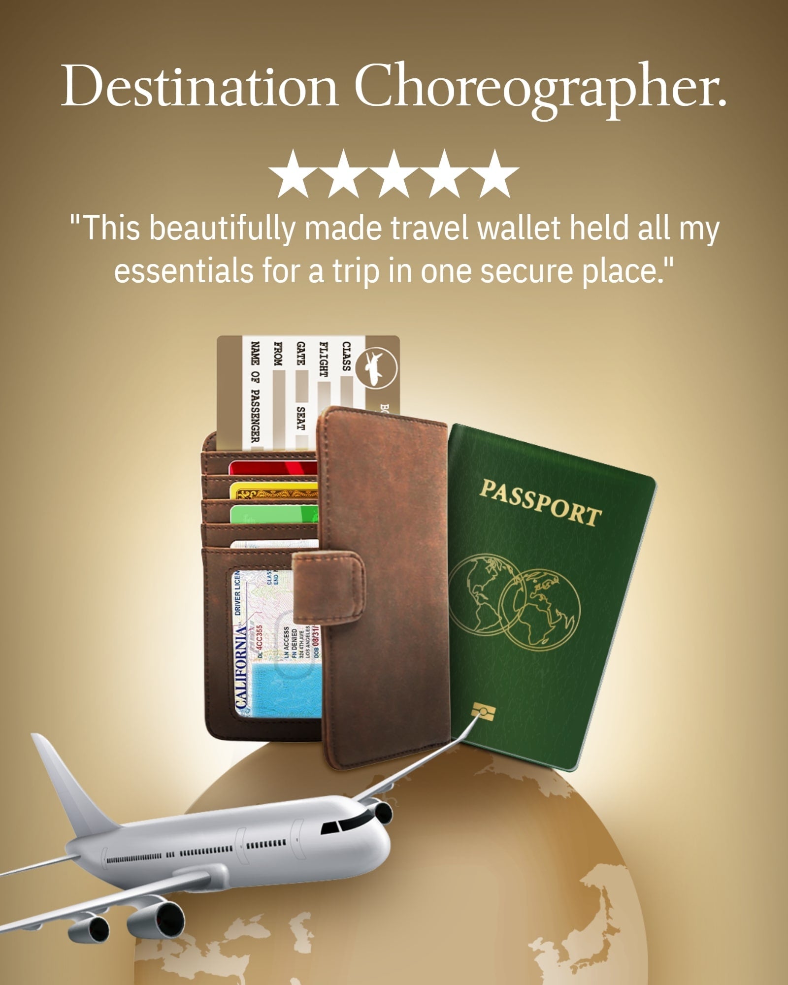Vegan Leather Passport Holder – Travel Organizer with Snap Closure