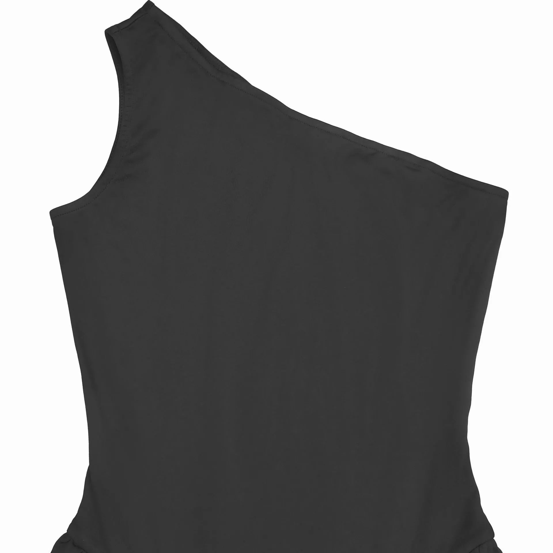 Ruched One-Shoulder Maxi Dress