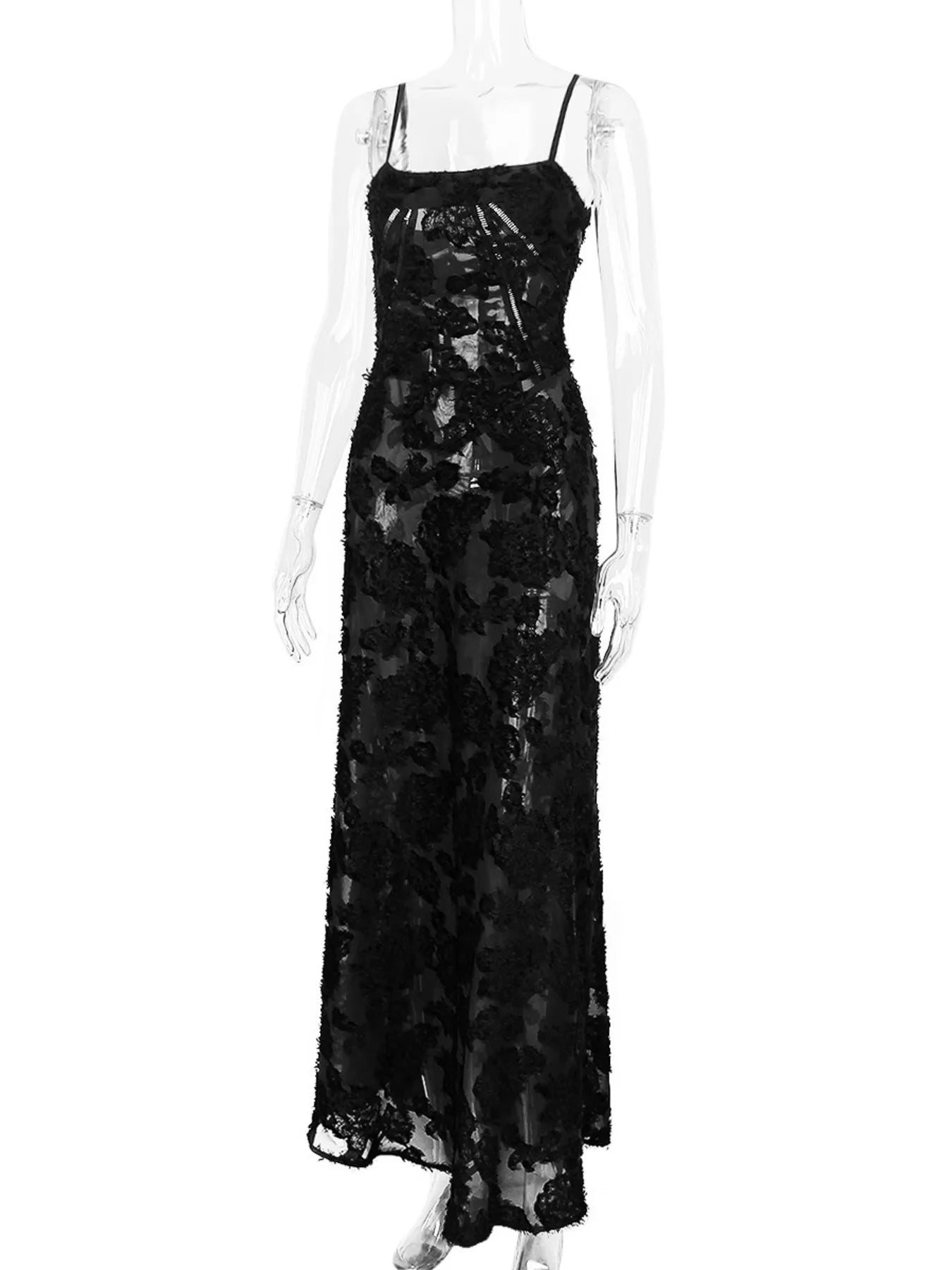 Lace Spaghetti Strap Maxi Dress