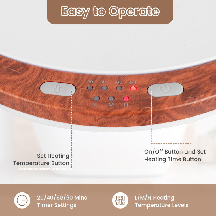 23L Large Luxury Bucket-Style Towel Warmer with Fragrant Disc Holder