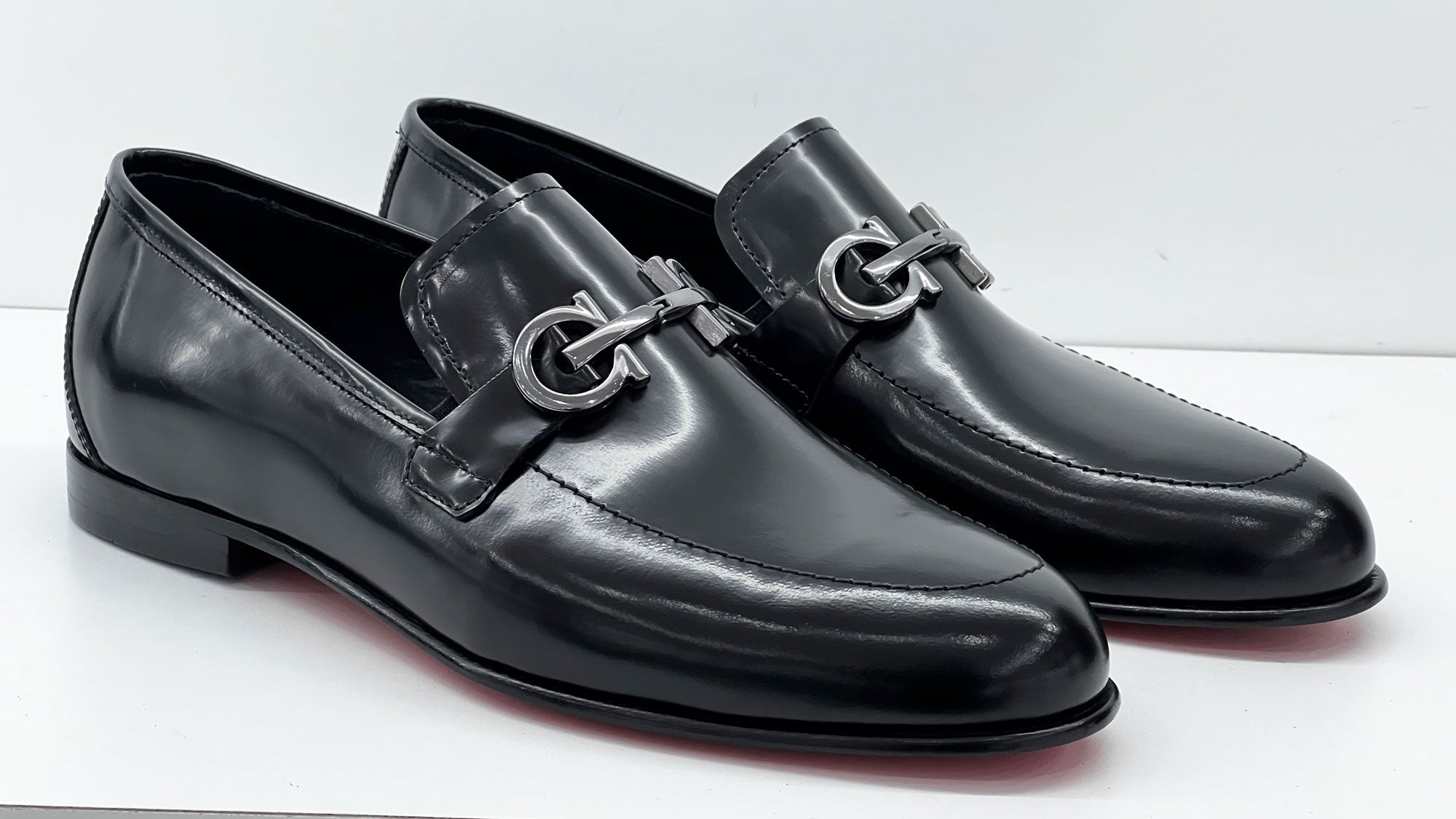 C Collection Leather Loafer - Black