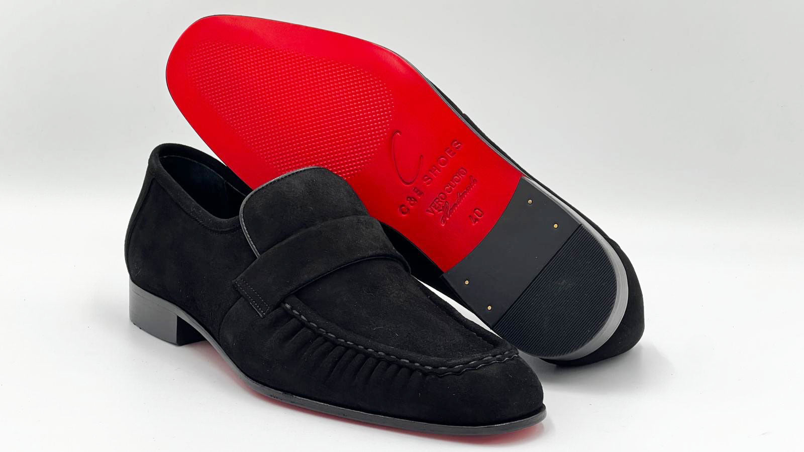 C Collection Suede Loafer - Black