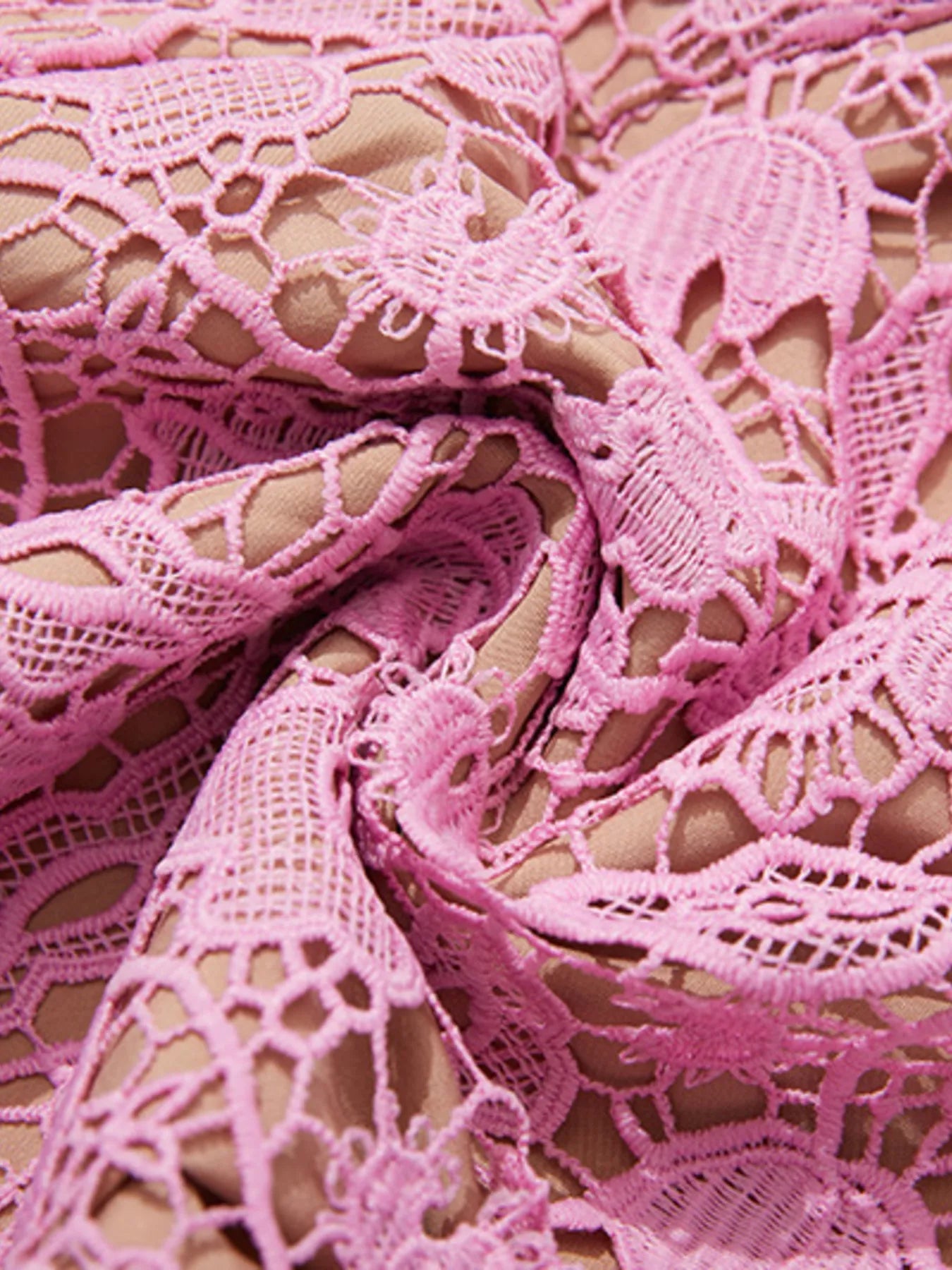 Lace Button-Up Midi Dress