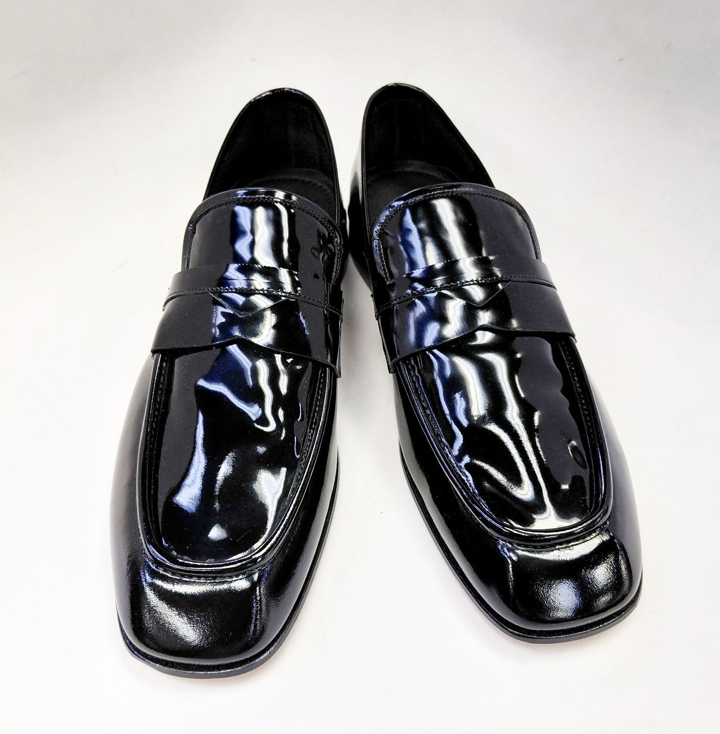 C Collection Patent Leather Penny Loafer - Black