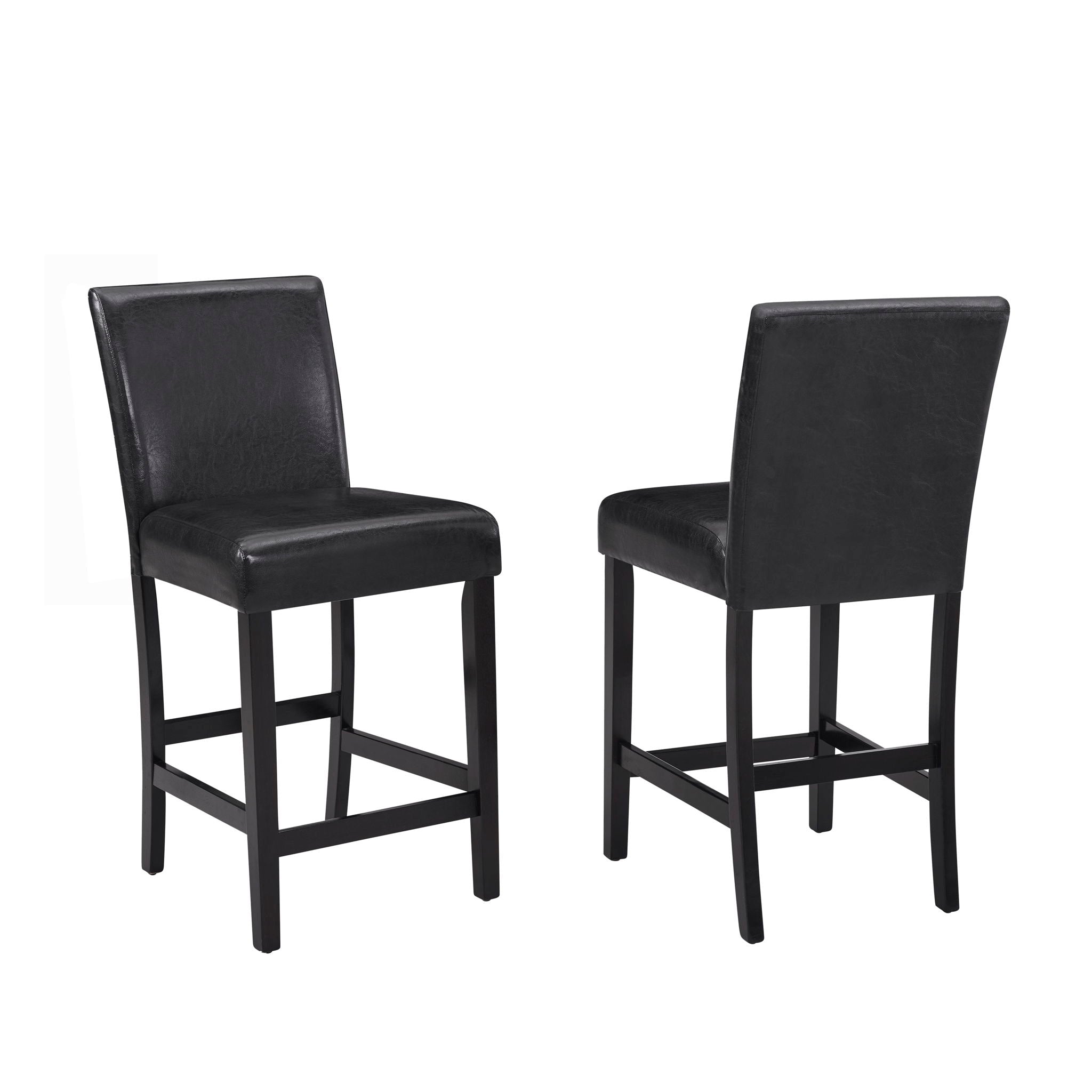 Modern 5 Piece Counter Height Dining Set With Tufted Nail Head Chairs