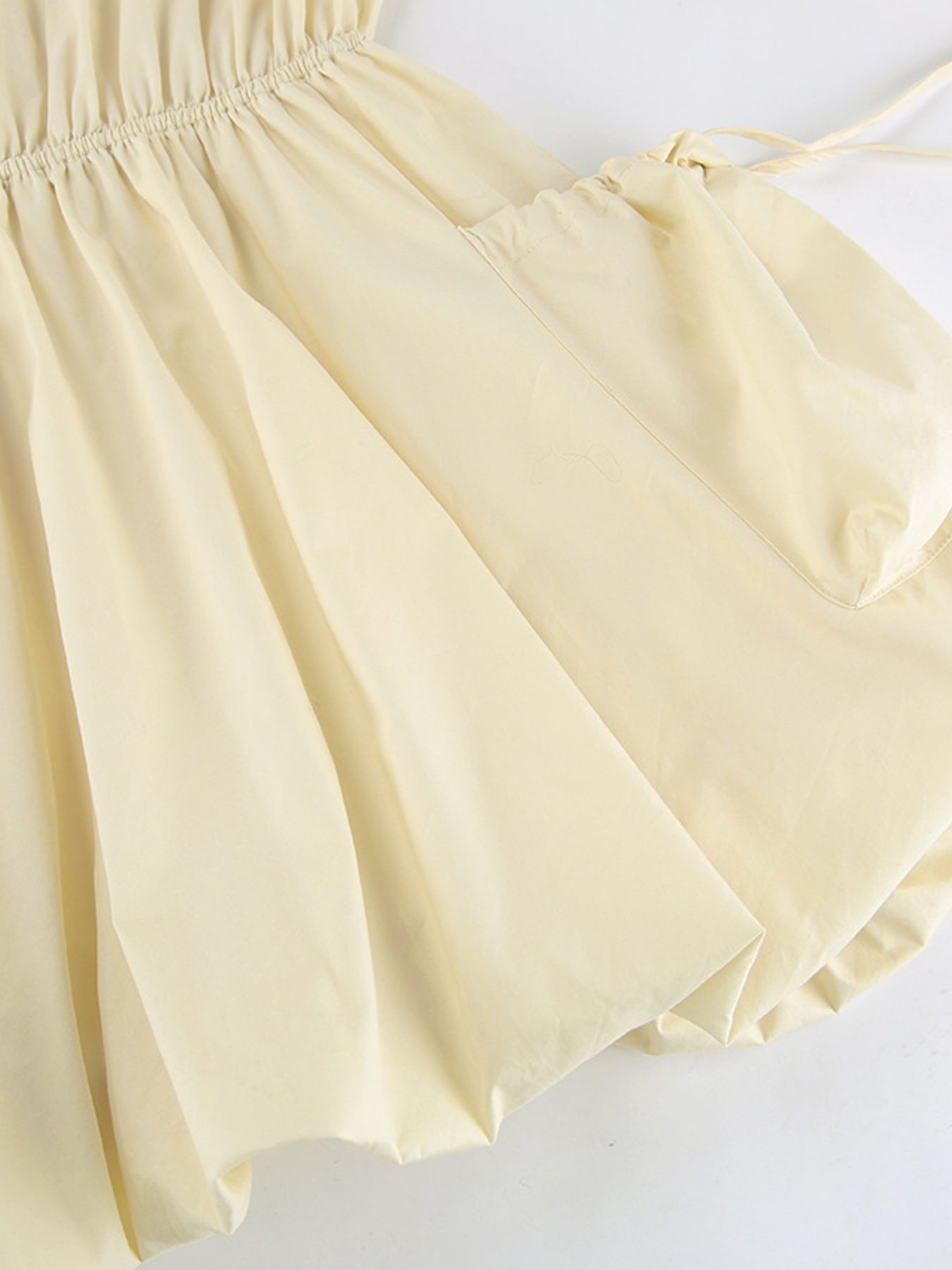 Button Front Bubble Hem Dress