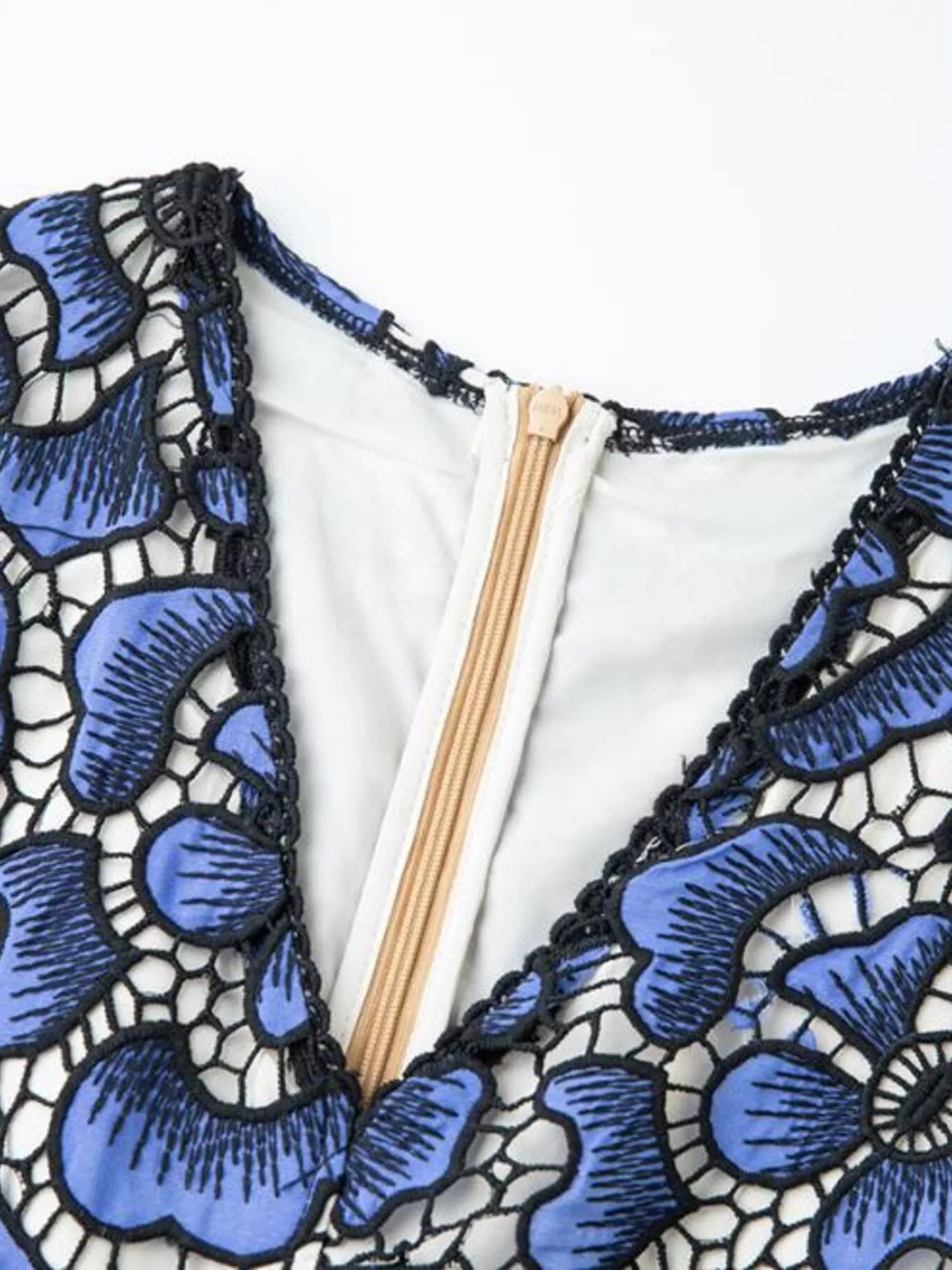 Printed V-Neck Ruffle Sleeve Midi Dress