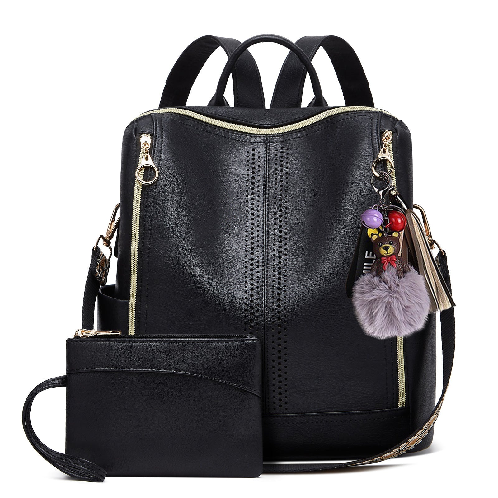 Springsummer Korean-style Casual Soft-leather Womens Backpack