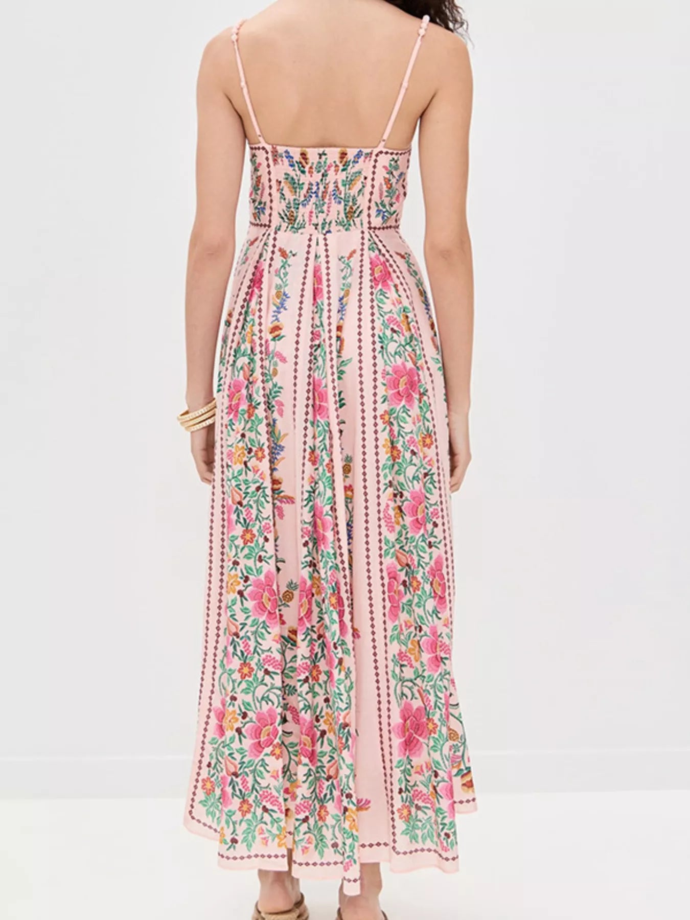 Floral Print Sweetheart Neck Dress