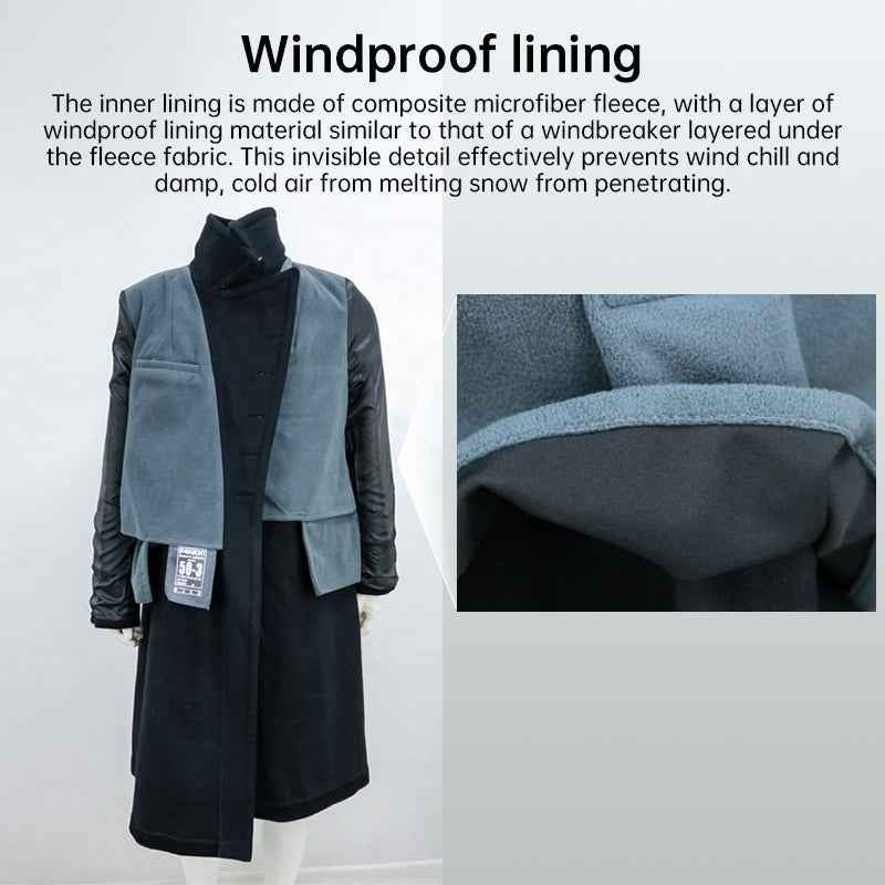 Replica Soviet Navy M69 Officer's Winter Overcoat - Black 12-Button Wool Melton Long Coat
