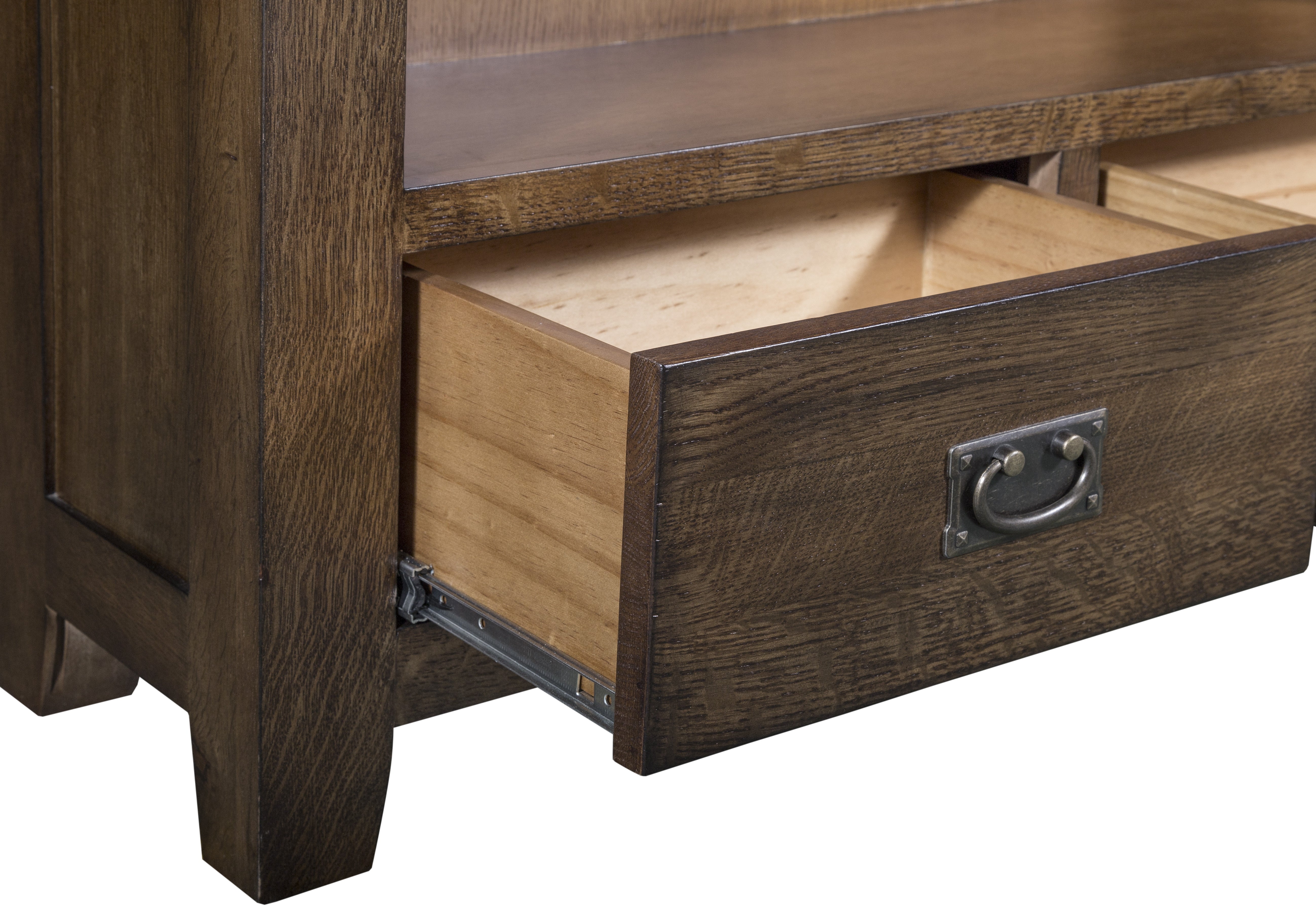 Mission Open Shelf Bookcase - Walnut