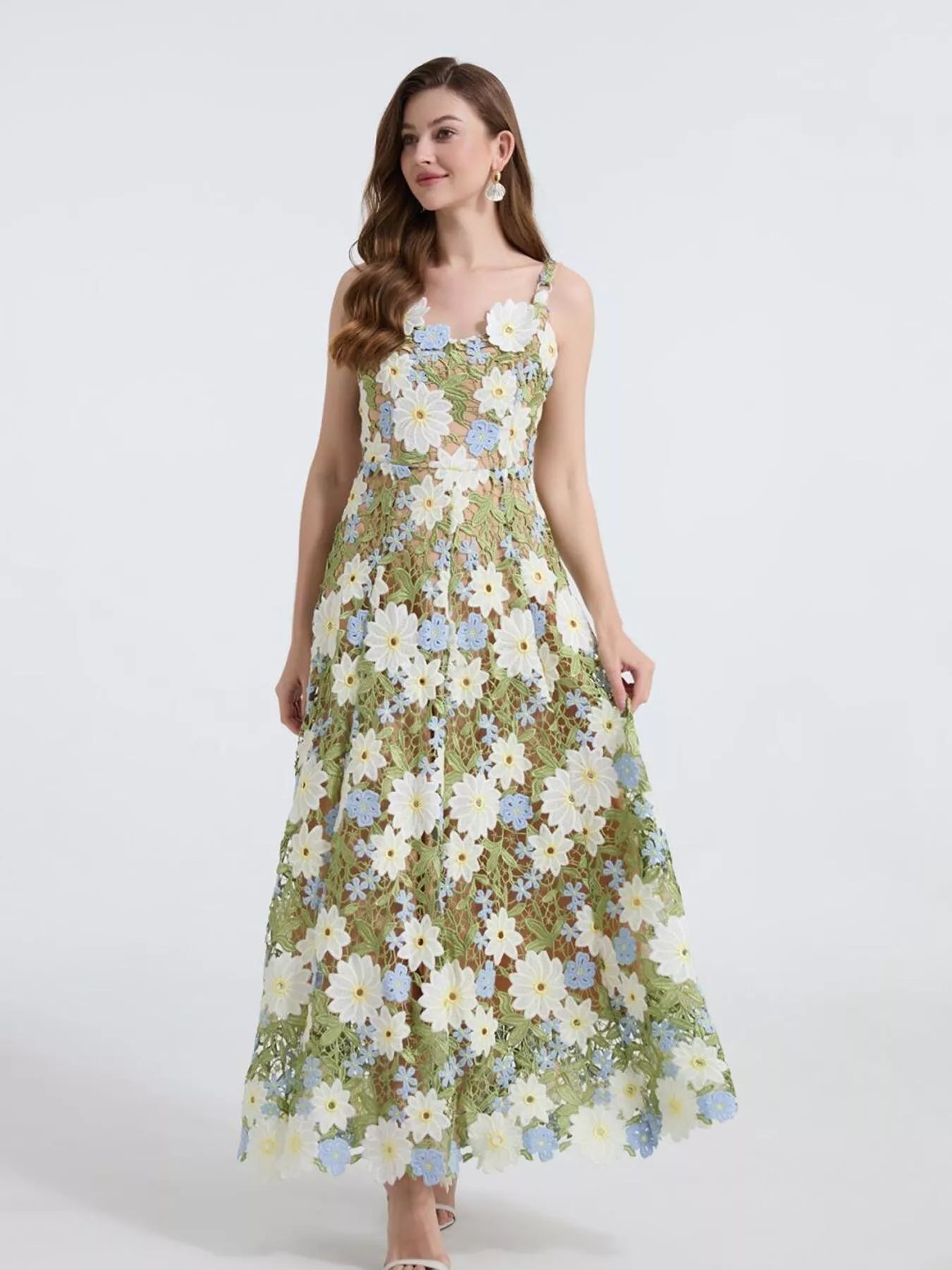 Floral Embroidered Maxi Dress