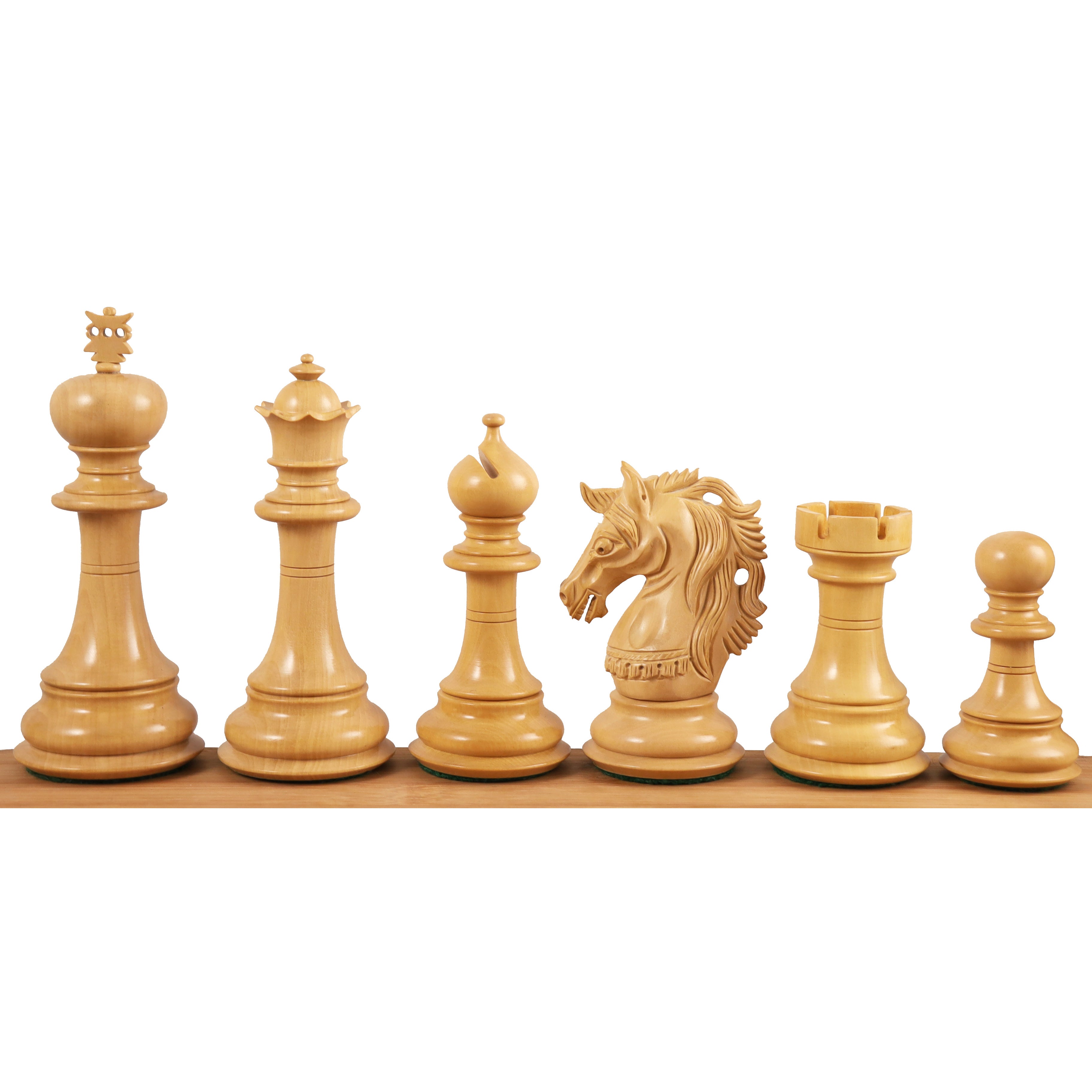 4.6" Prestige Luxury Staunton Chess Set- Chess Pieces Only - Bud Rosewood - Triple Weighted