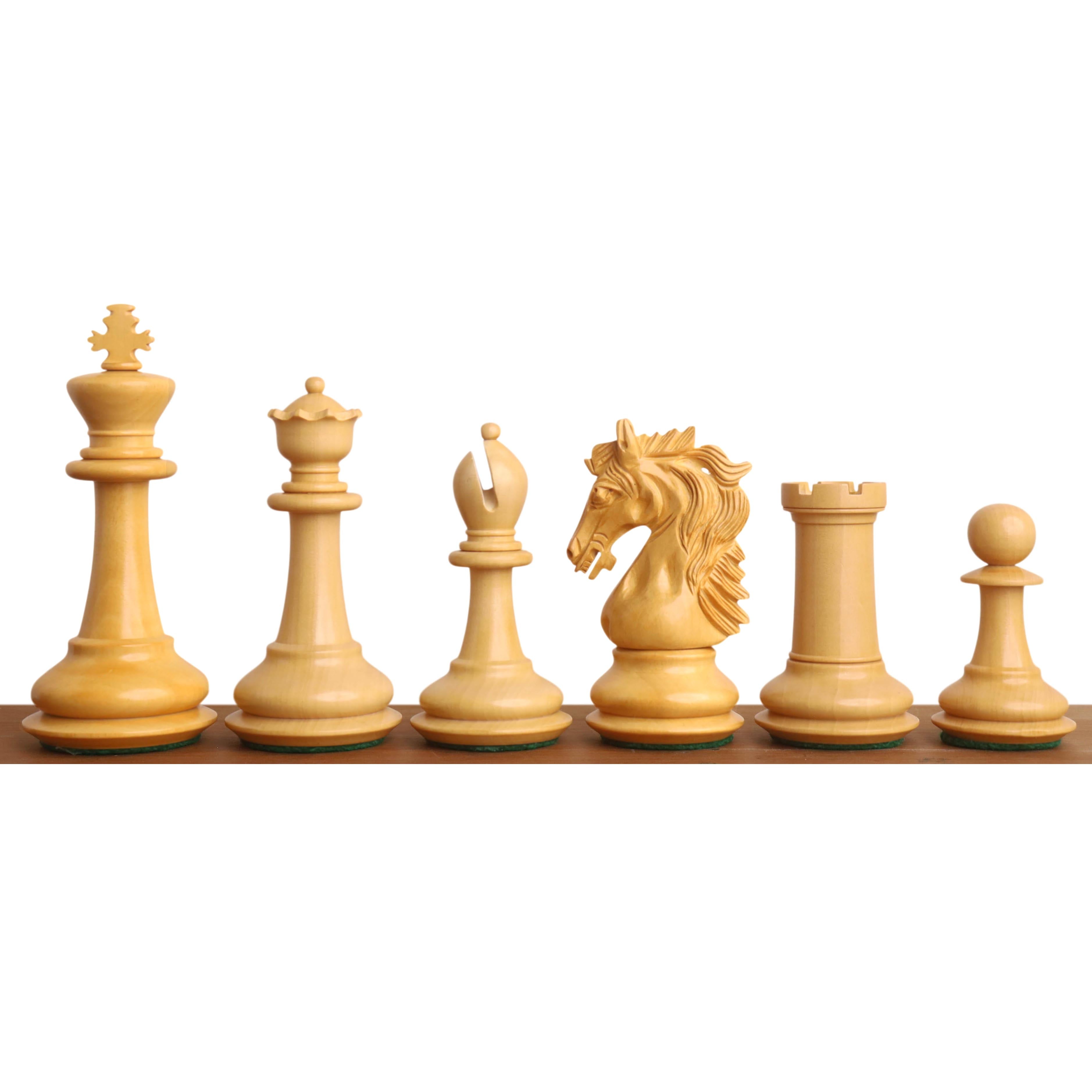 3.9" Heritage Series Staunton Chess set- Chess Pieces Only- Bud Rosewood & Boxwood