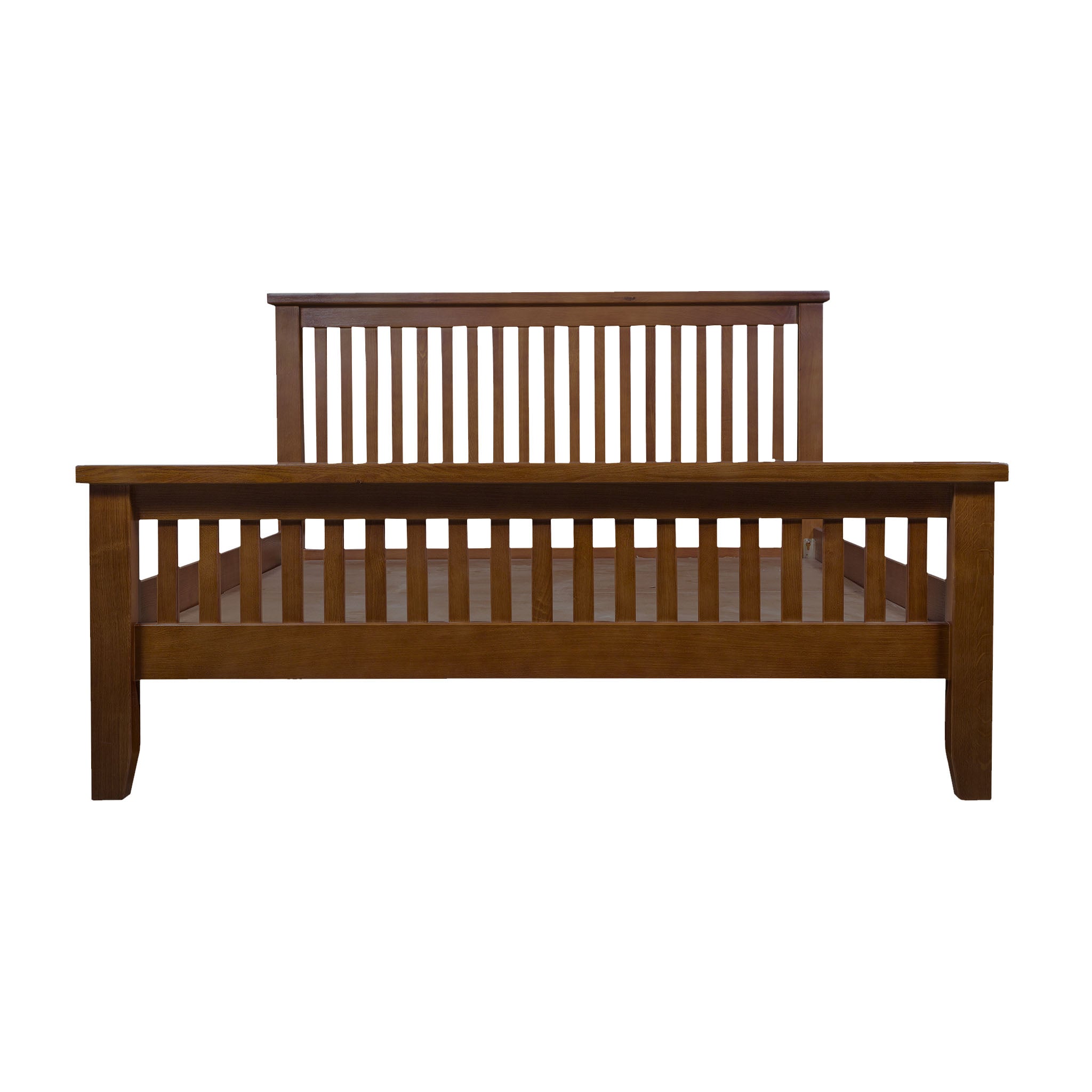 Mission Quarter Sawn Oak Slat Bed - Walnut