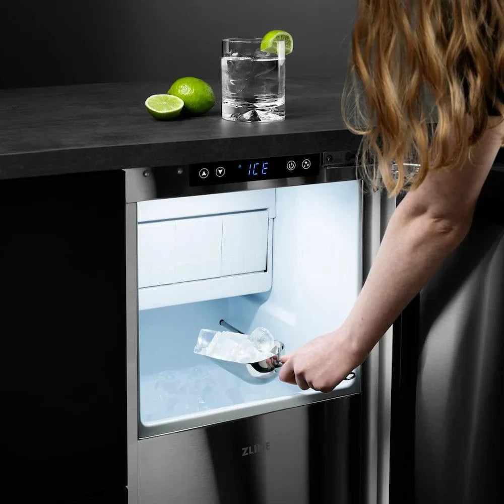 ZLINE 15" Touchstone Gourmet Ice Maker Drain Pump Stainless Steel Door IGMD-ST-15