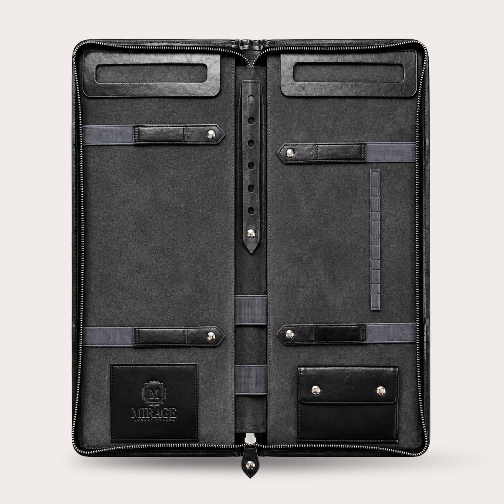 Tie Case for Travel - Graphite Black