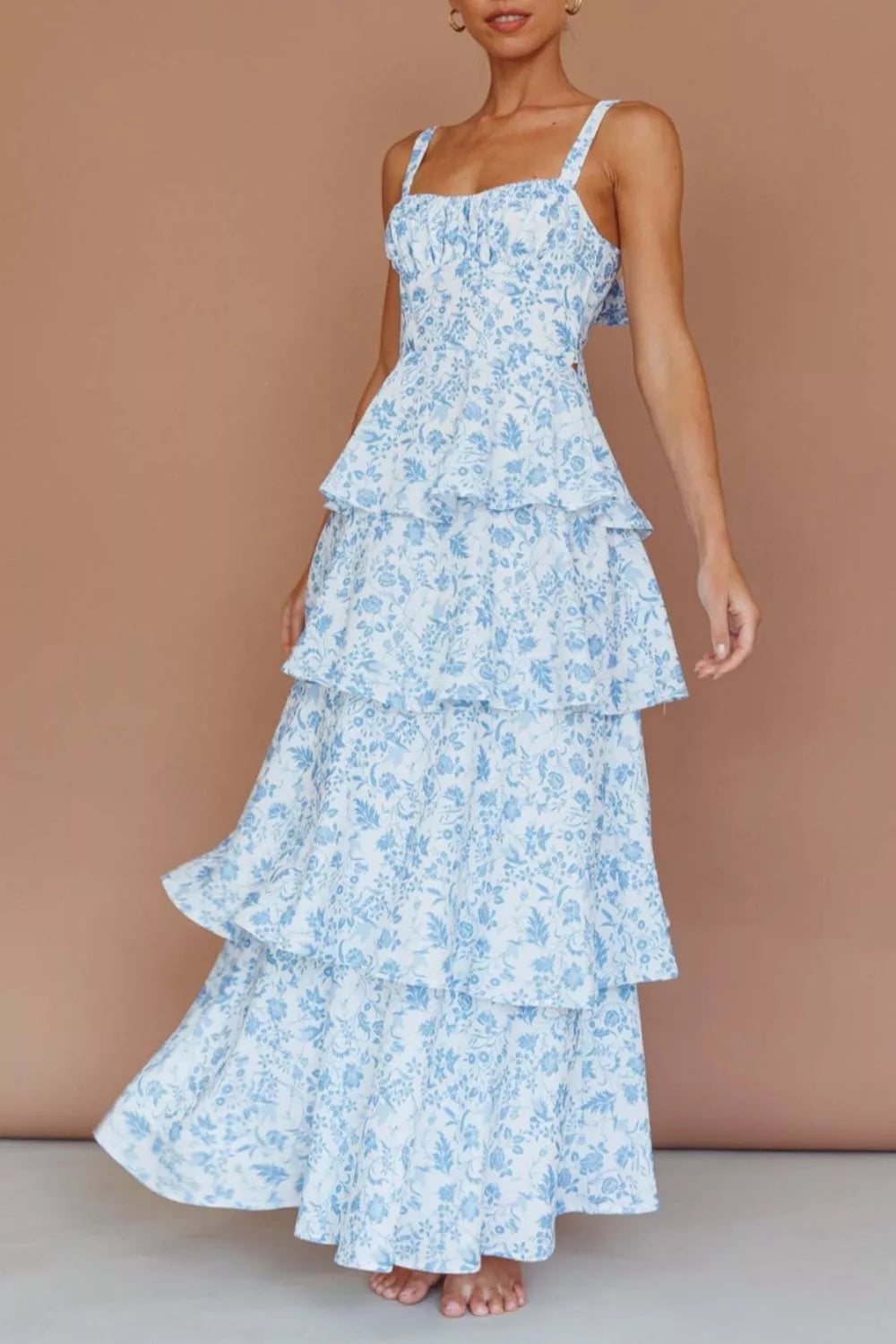 Floral Layered Maxi Dress
