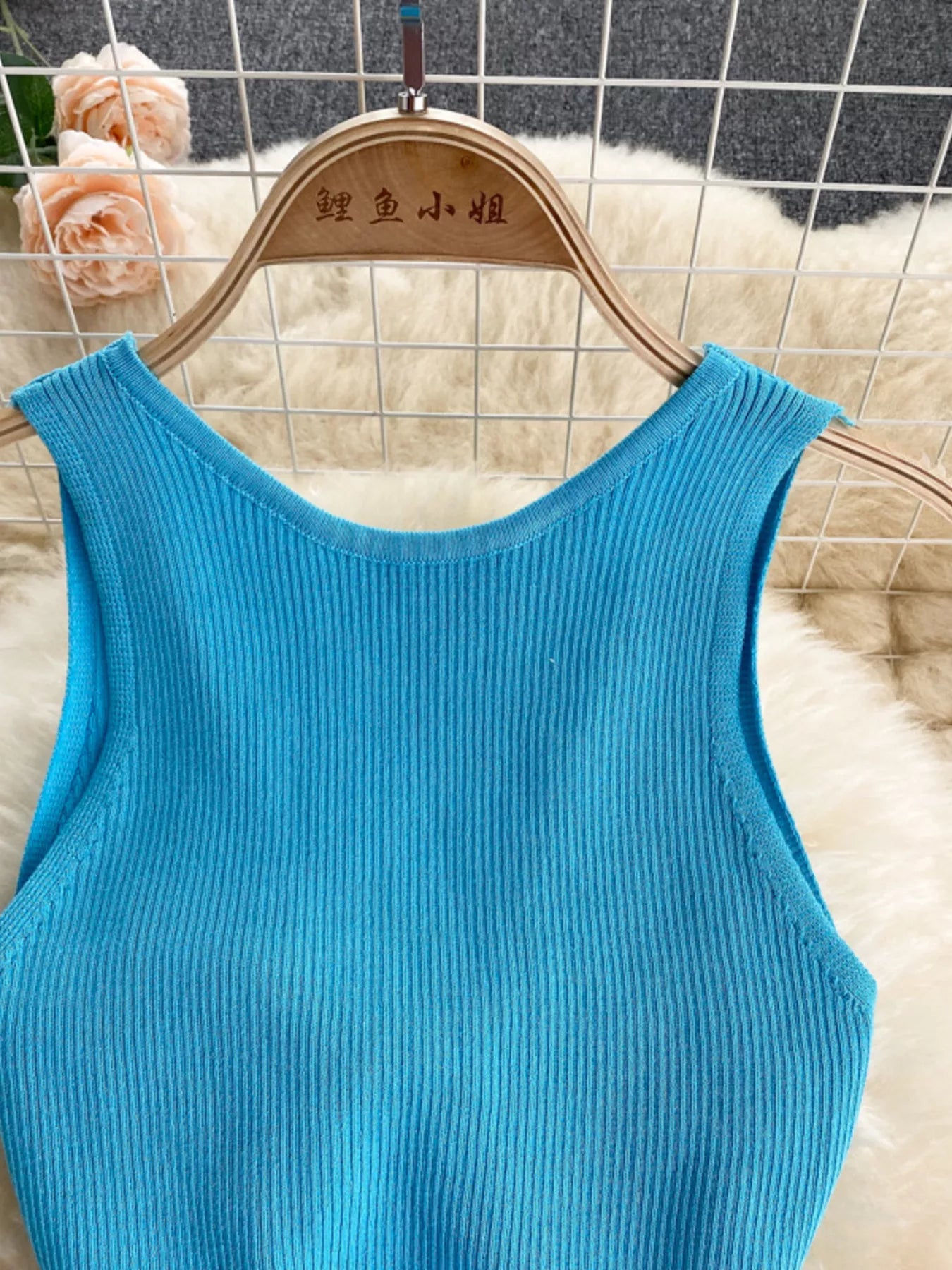 Knot Back Sleeveless Knit Bodycon Midi Dres