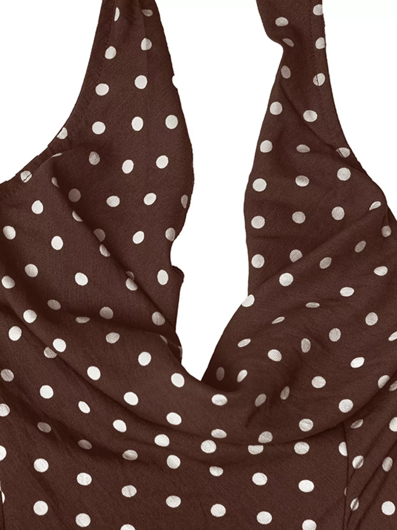 Polka Dot Halter Neck Dress