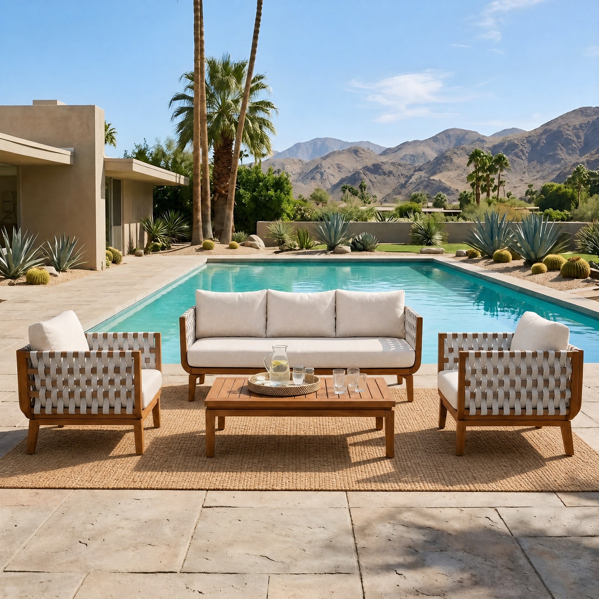 4 Piece Outdoor Patio Furniture Set