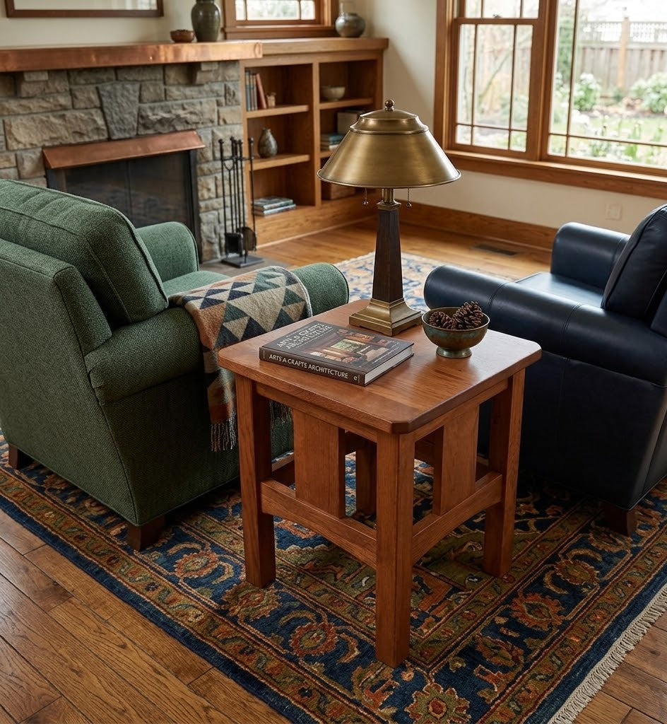 Mission Oak Slat End Table - Michael's Cherry (MC1)