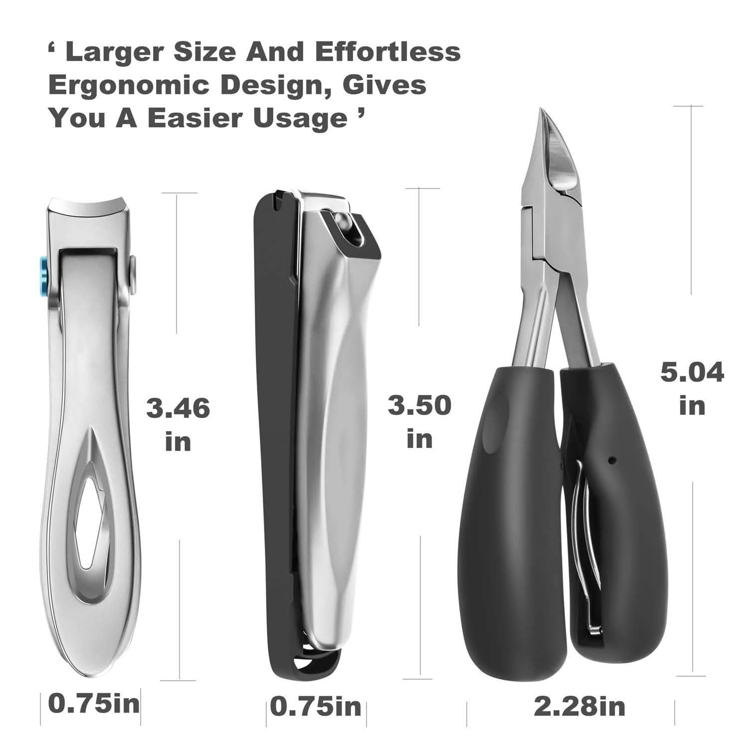 3-Piece: Large Nail Clippers Set - Overture Gifts