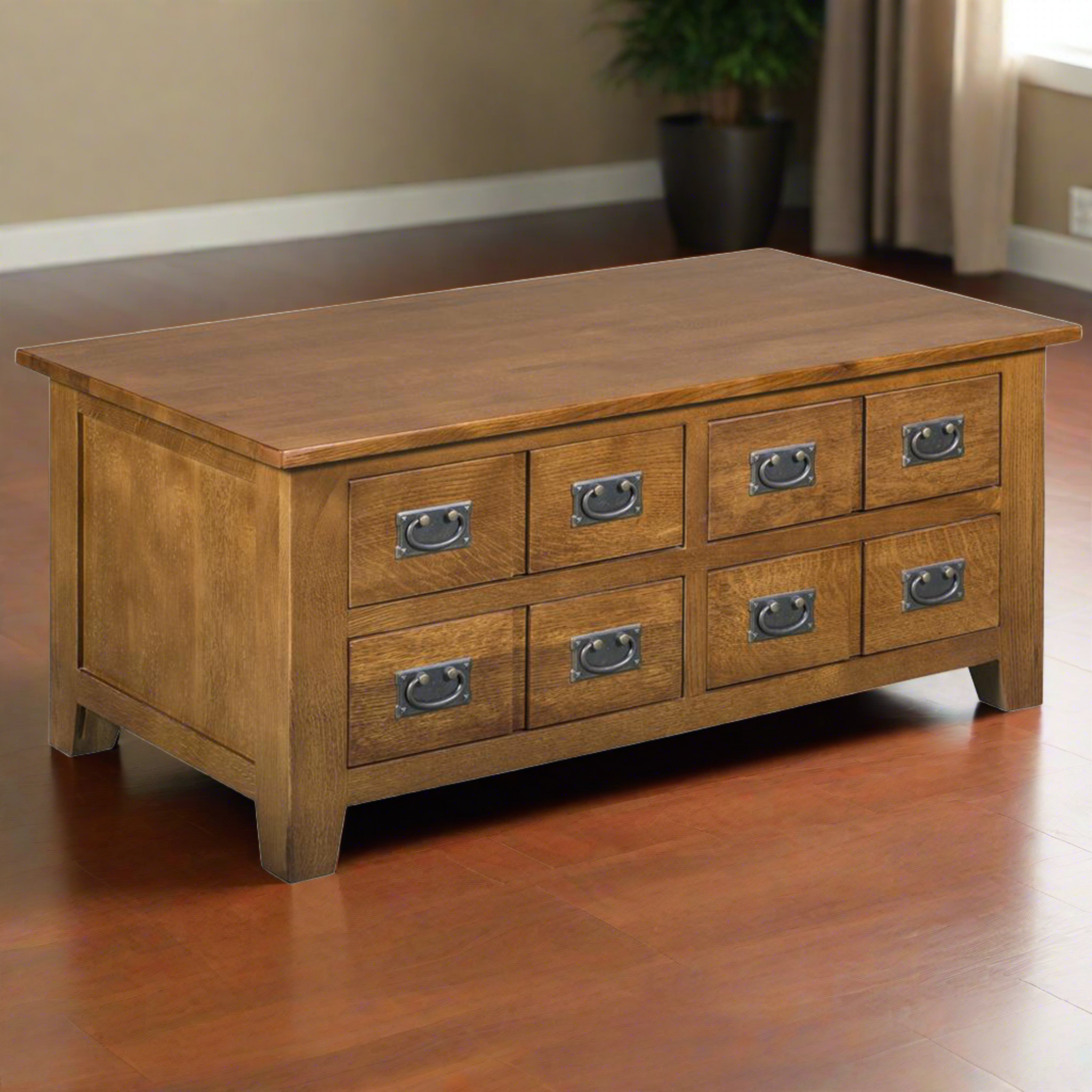 Mission 8 Drawer Coffee Table
