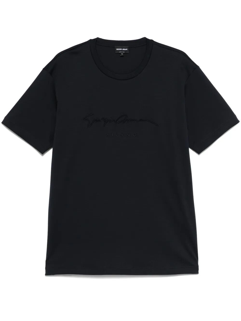 Giorgio Armani Men Pure Cotton Interlock Signature Logo T-Shirt
