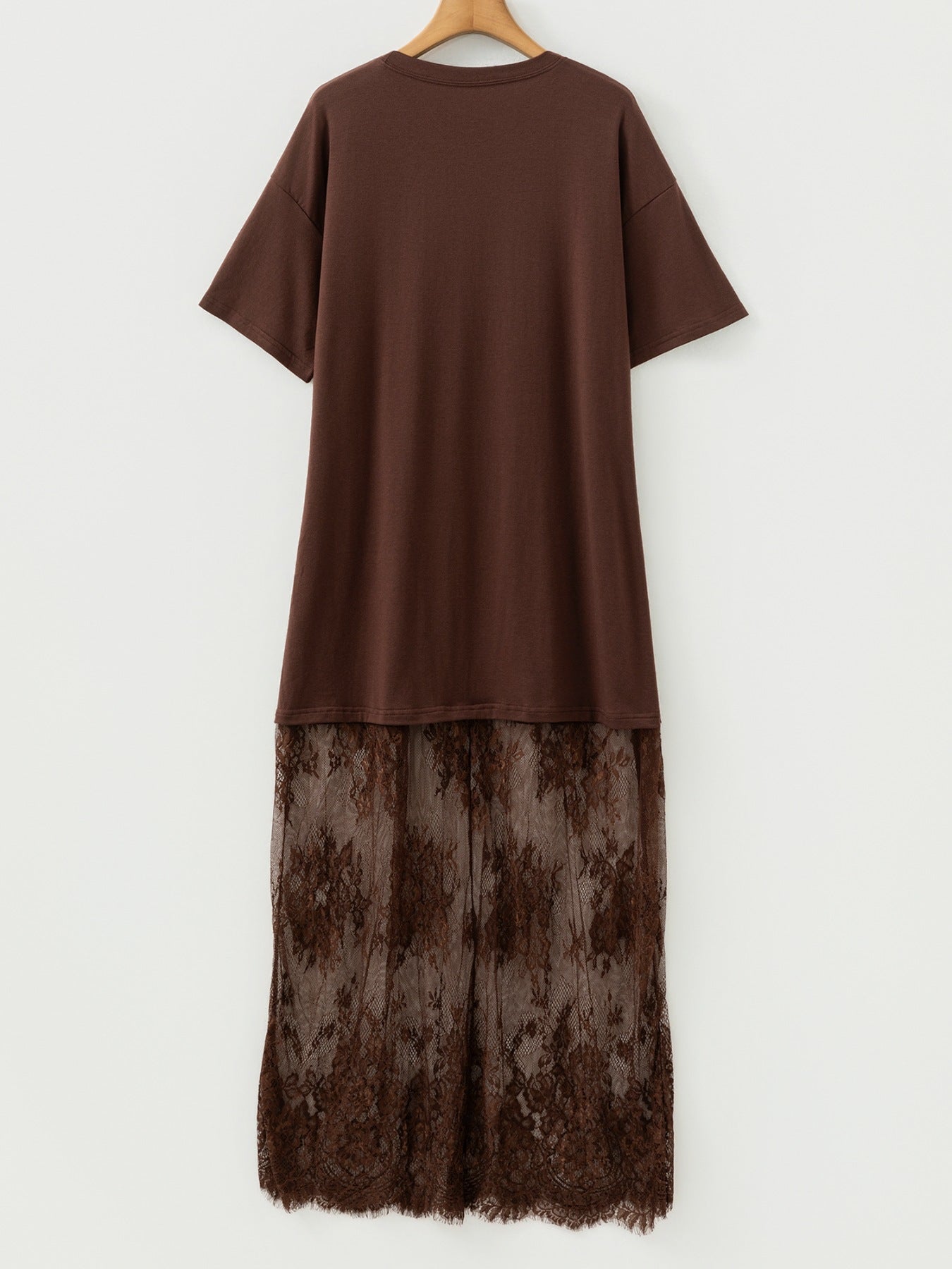 Floral Patchwork Short Sleeve T Shirt Loose Dress