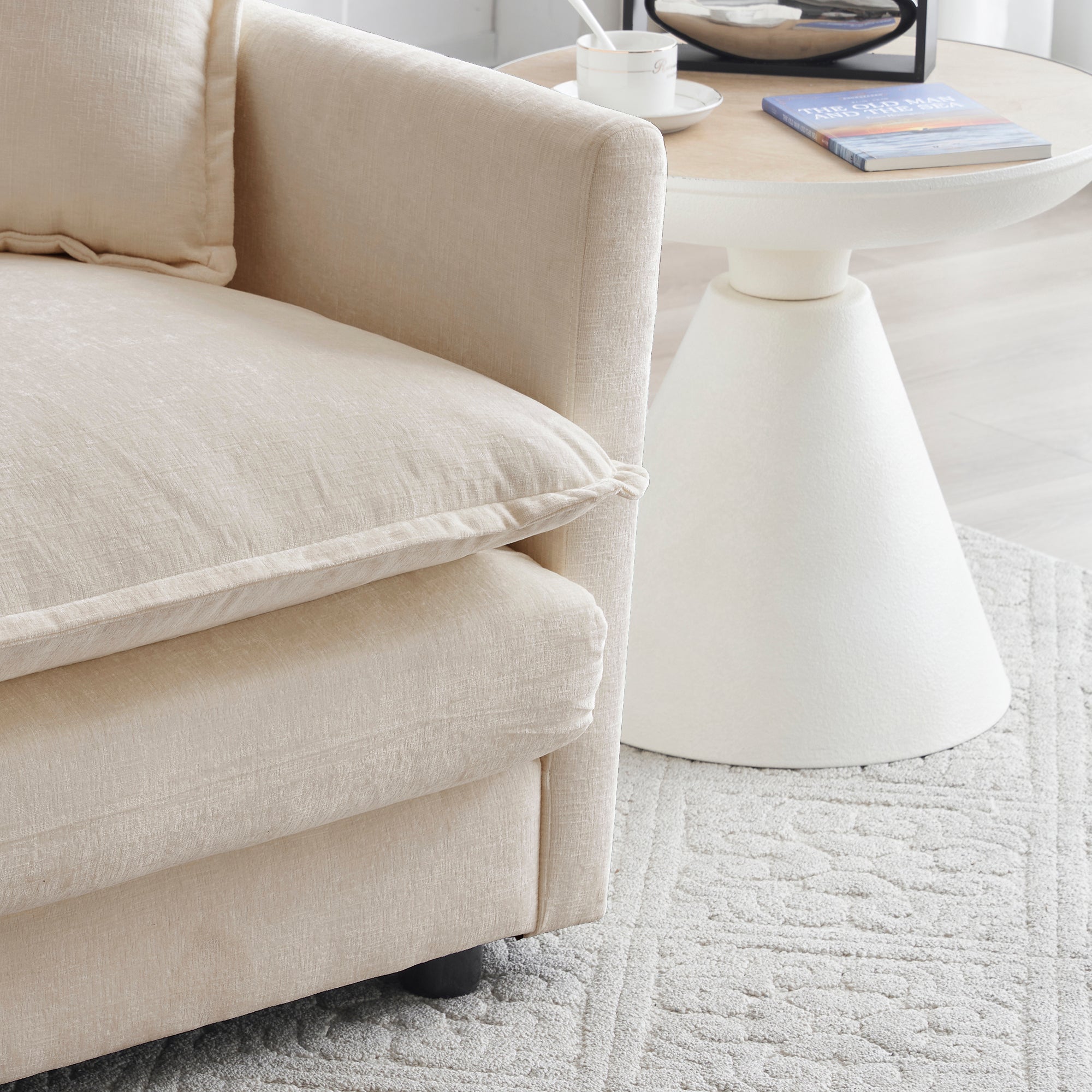 Comfortable Deep Seat Reversible Modular Sectional Sofa