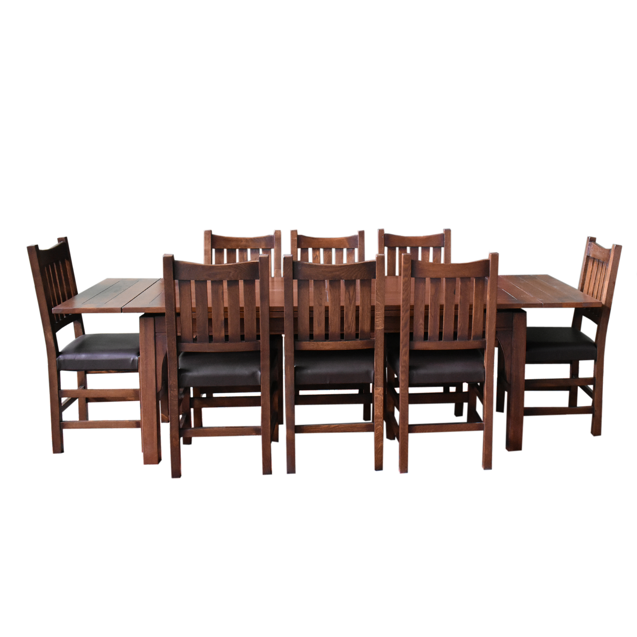 Mission Stow Leaf Table with #240 Chair Dining Set - Dark Oak