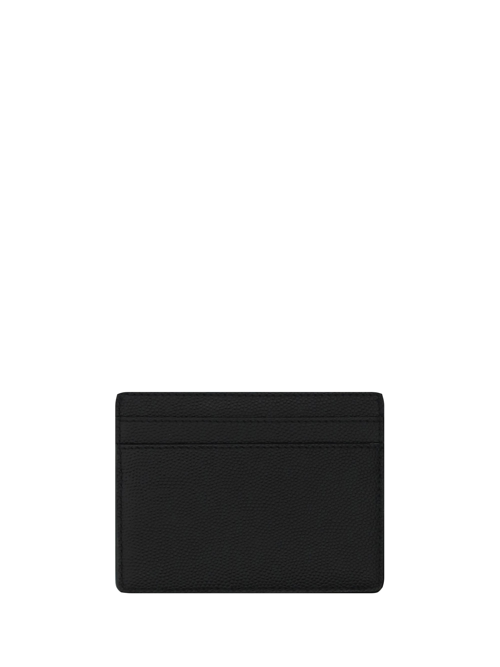 Saint Laurent Men Grain De Poudre Leather Cardholder