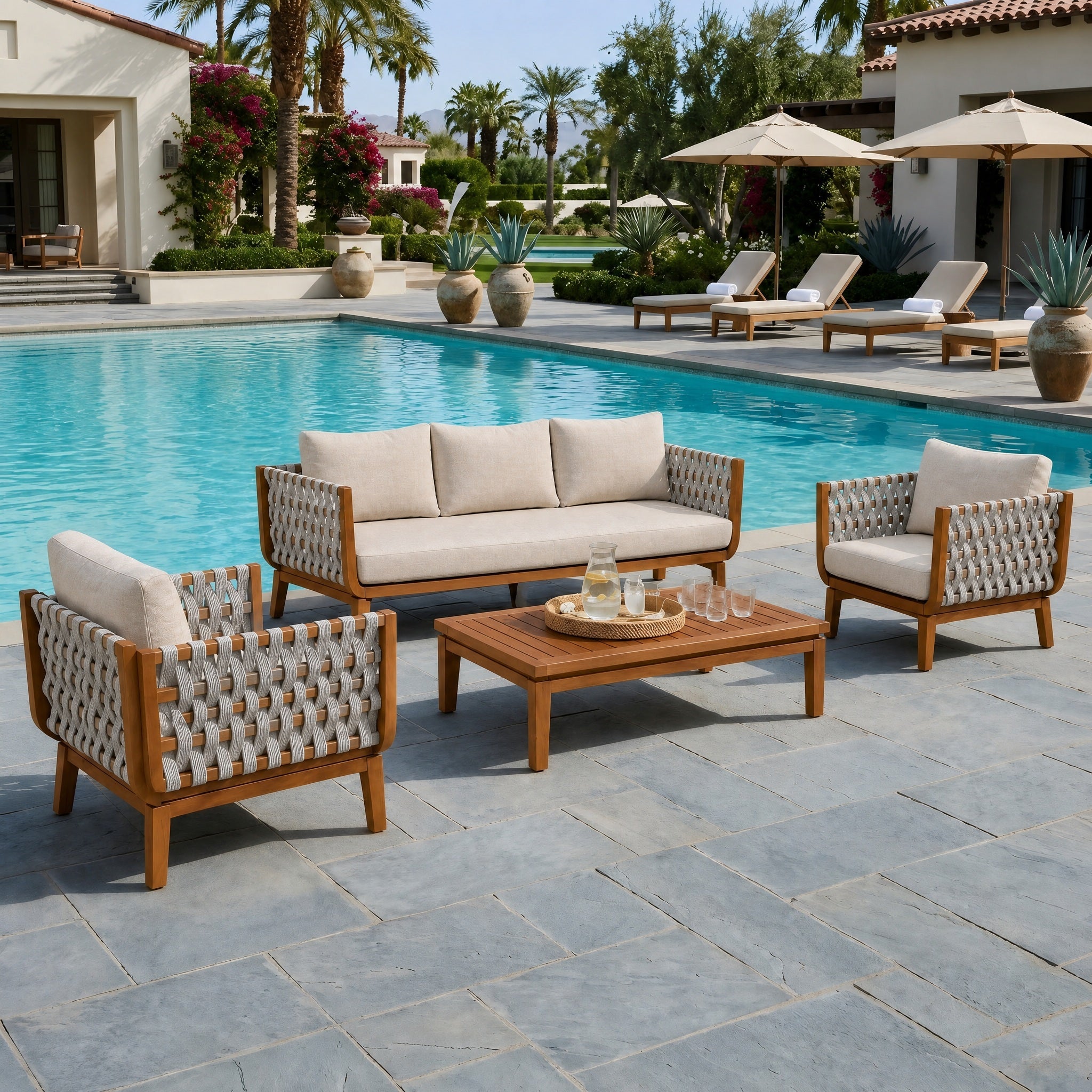 4 Piece Outdoor Patio Furniture Set