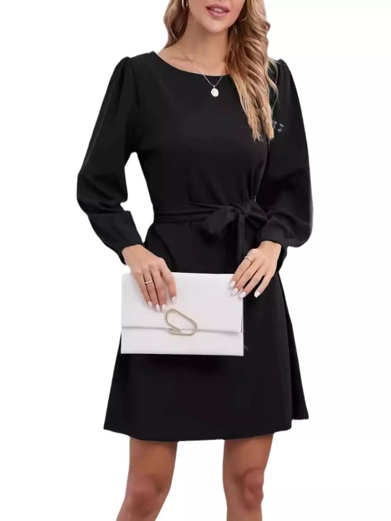Tie-Waist Mini Dress