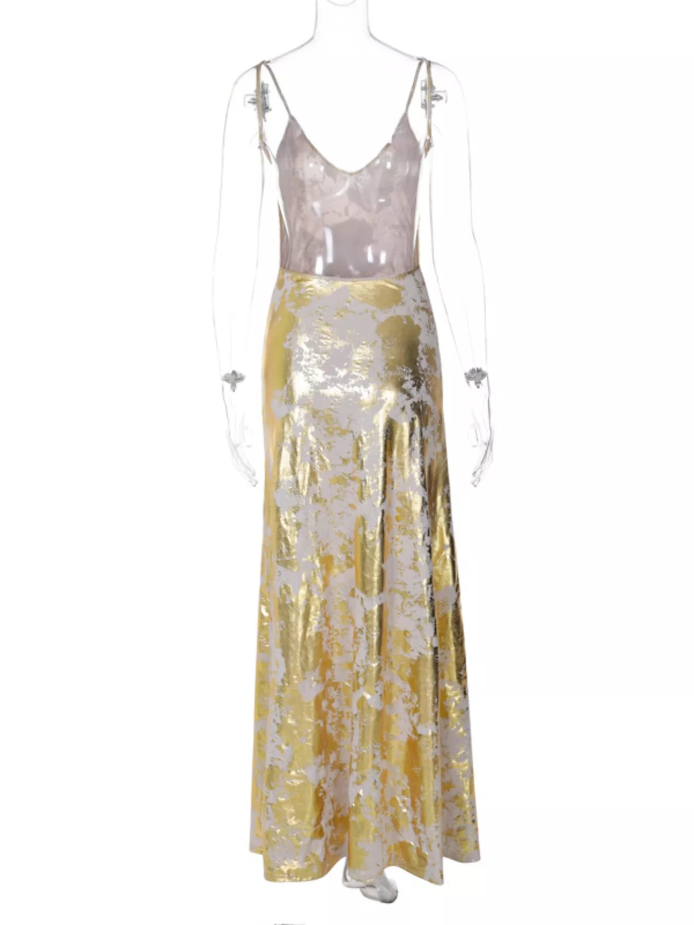 Backless V-Neck Maxi Dress
