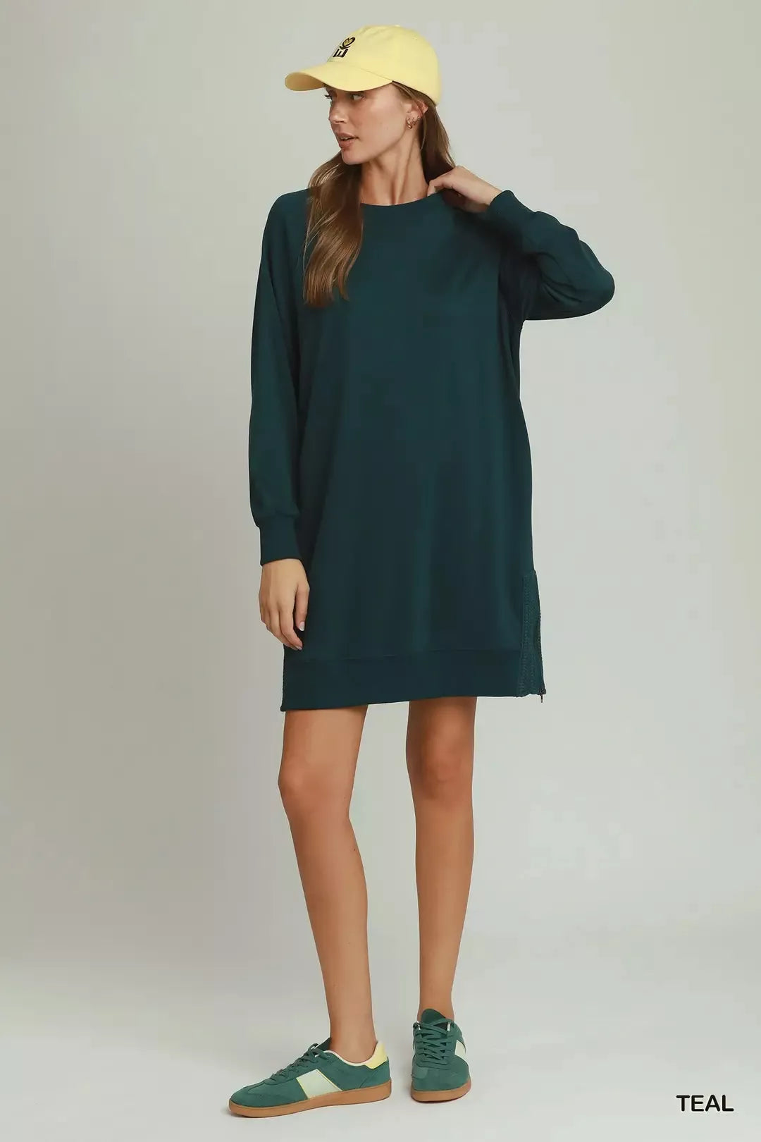 Umgee Side Crochet Zipper Detailed Dress