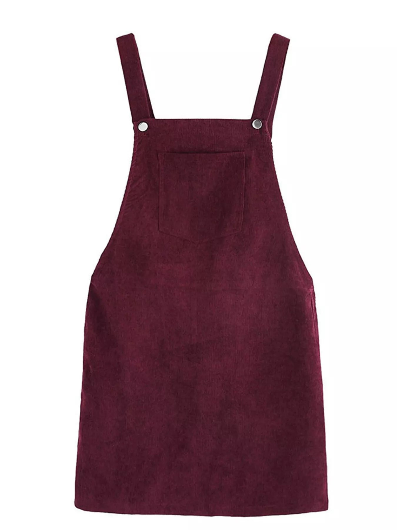 Corduroy Wide Strap Overall Dress