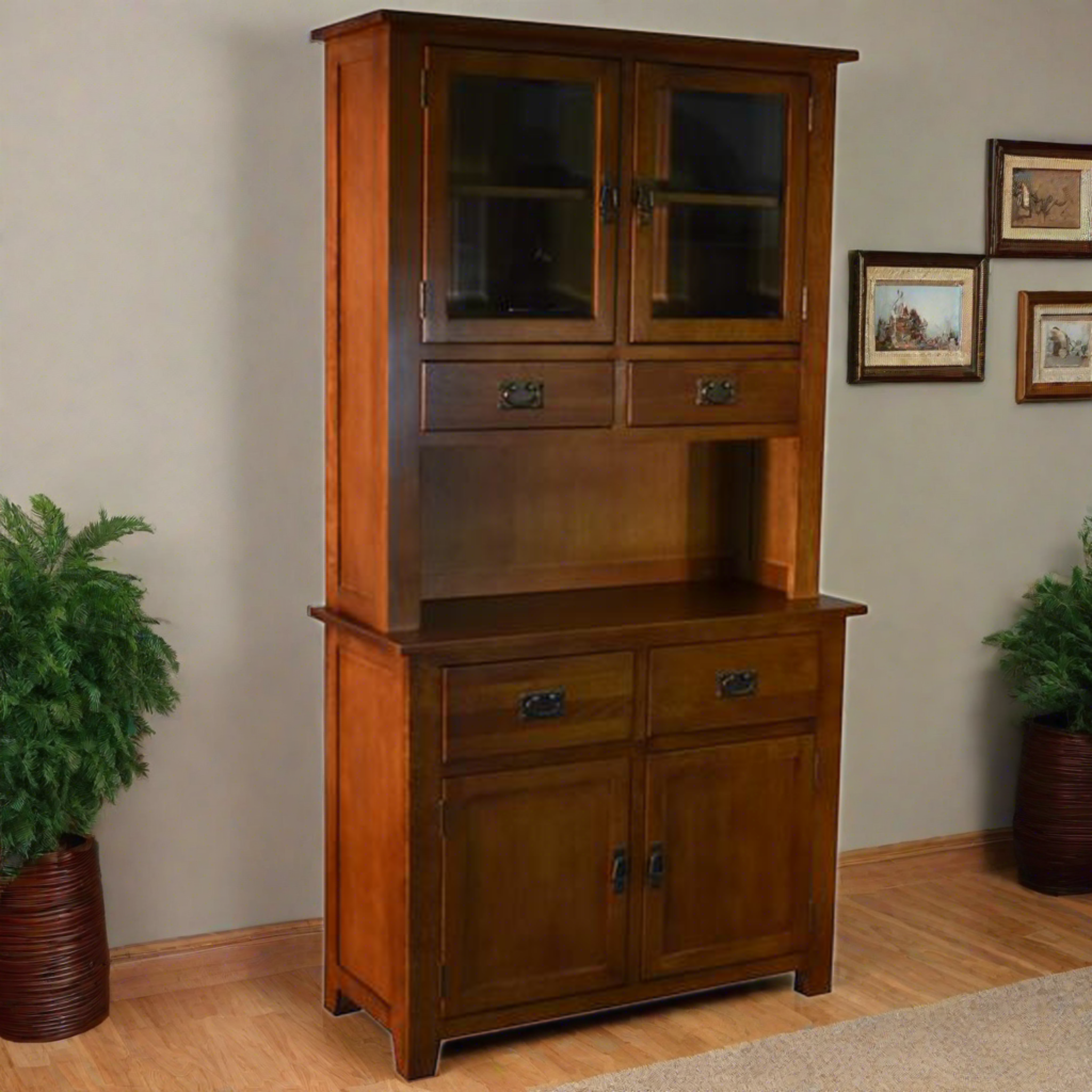 Mission 4 Door & 4 Drawer China Cabinet - Michael's Cherry