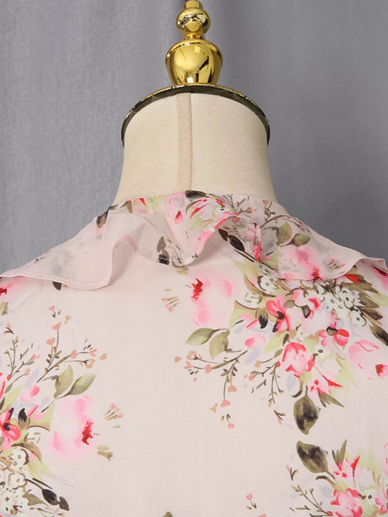 Floral Print Ruffle Mini Dress