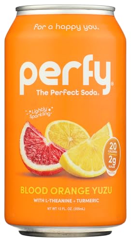 Perfy Blood Orange Yuzu Drink, Case of 12, 12 fl oz