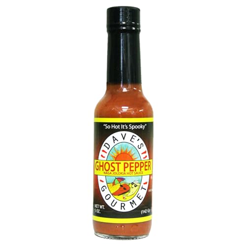 Dave's Gourmet Ghost Pepper Naga Jolokia Hot Sauce, Case of 6, 5 Fl Oz