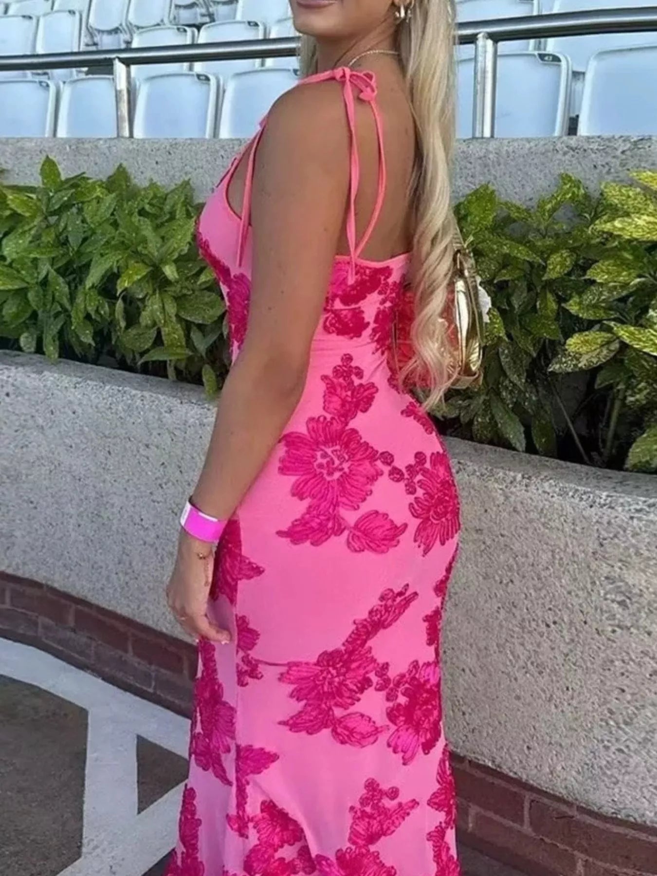 Floral Tie Shoulder Maxi Dress