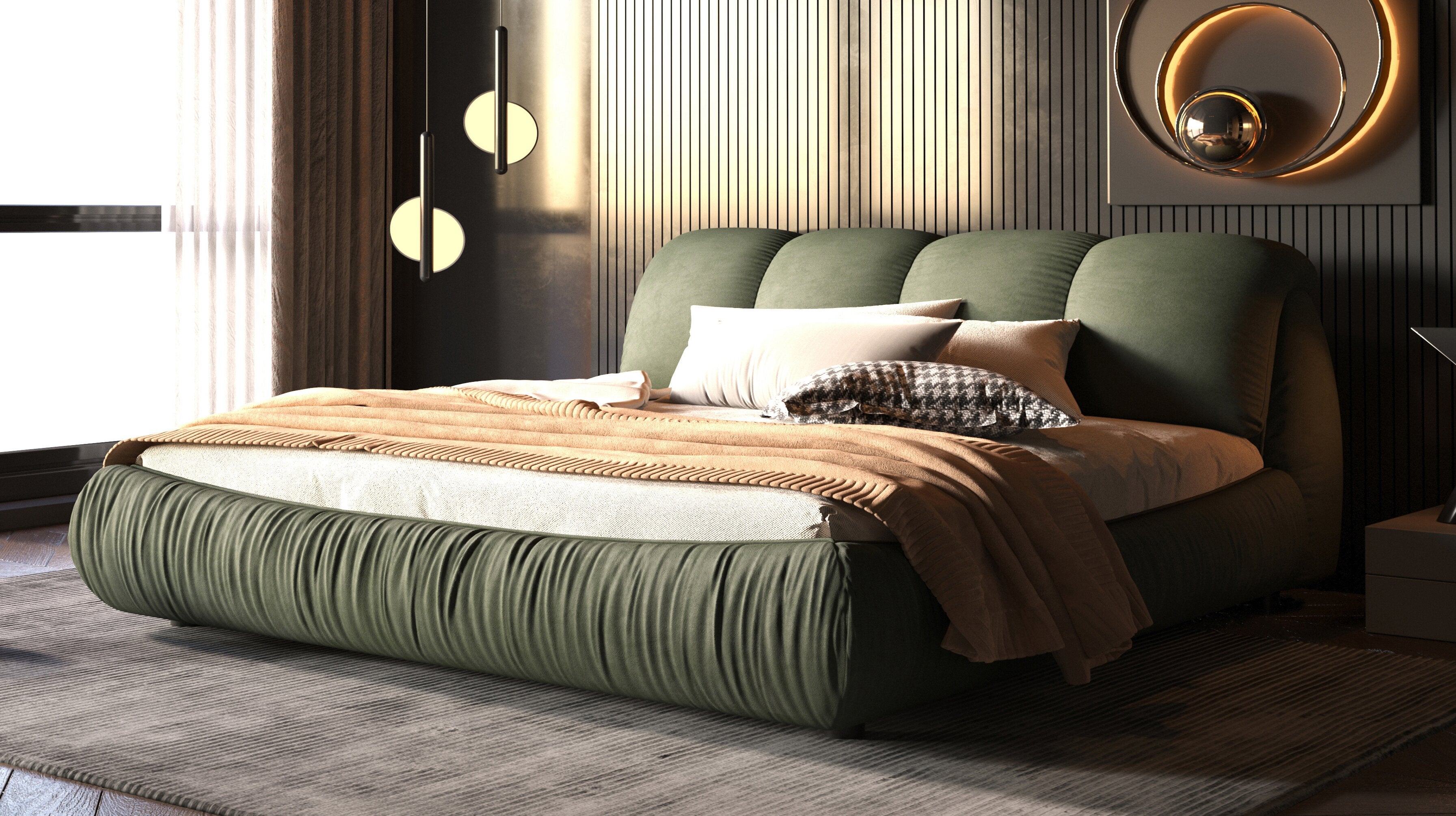 King Size Luxury Upholstered Platform Bed