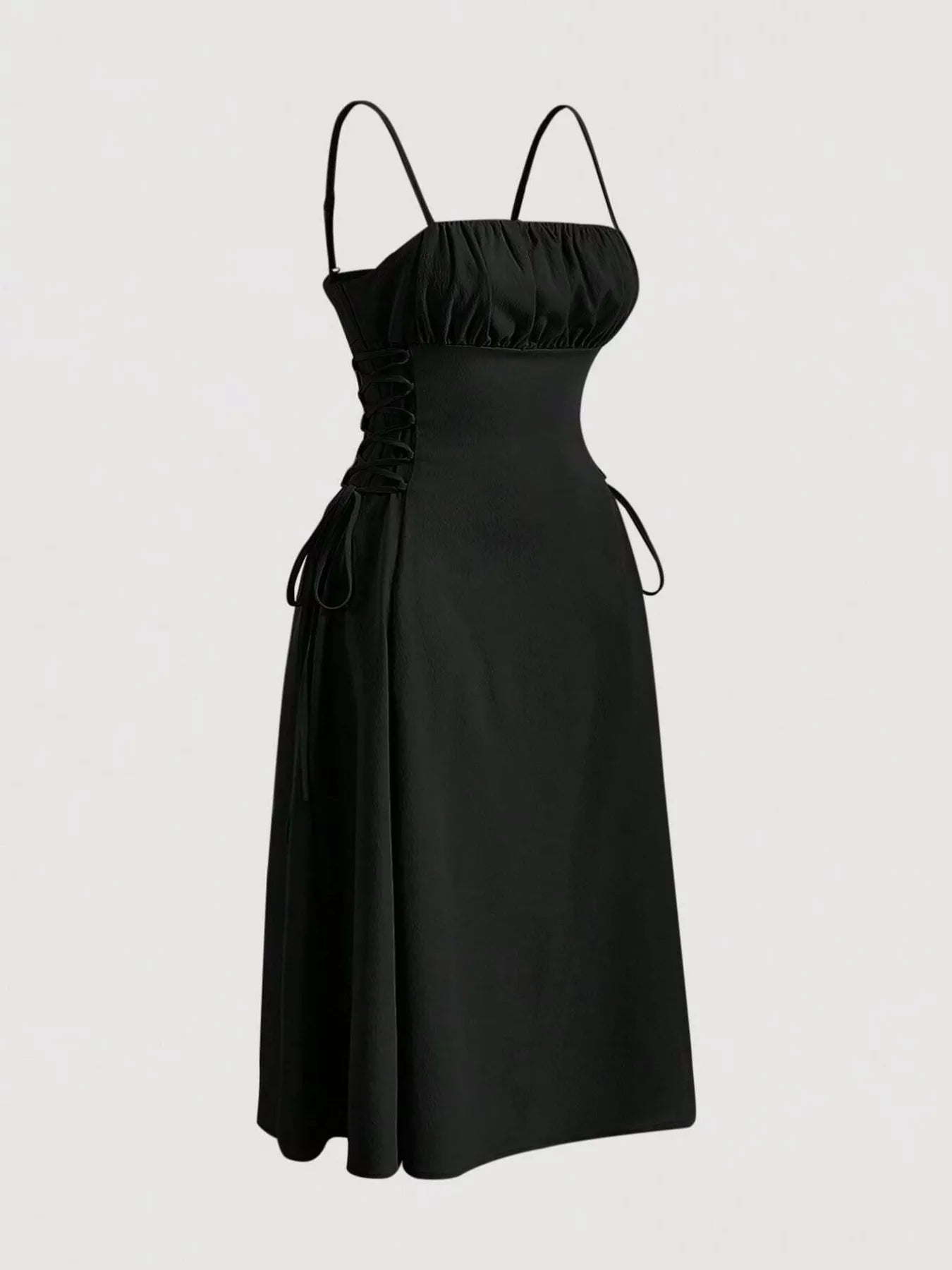 Lace-Up Side A-Line Cami Dress