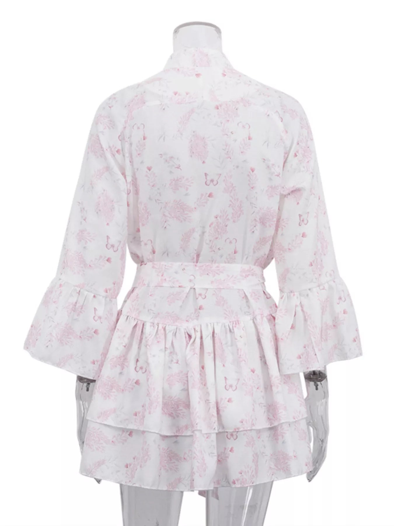 Floral Print Layered Ruffle Dress