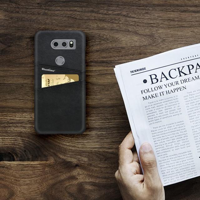 PU Leather Case With Card Holder For LG G8 ThinQ