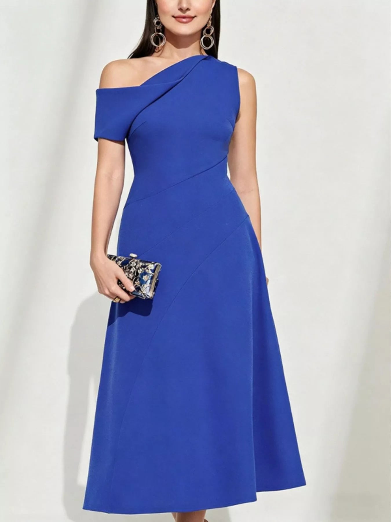 One-Shoulder Midi Dress